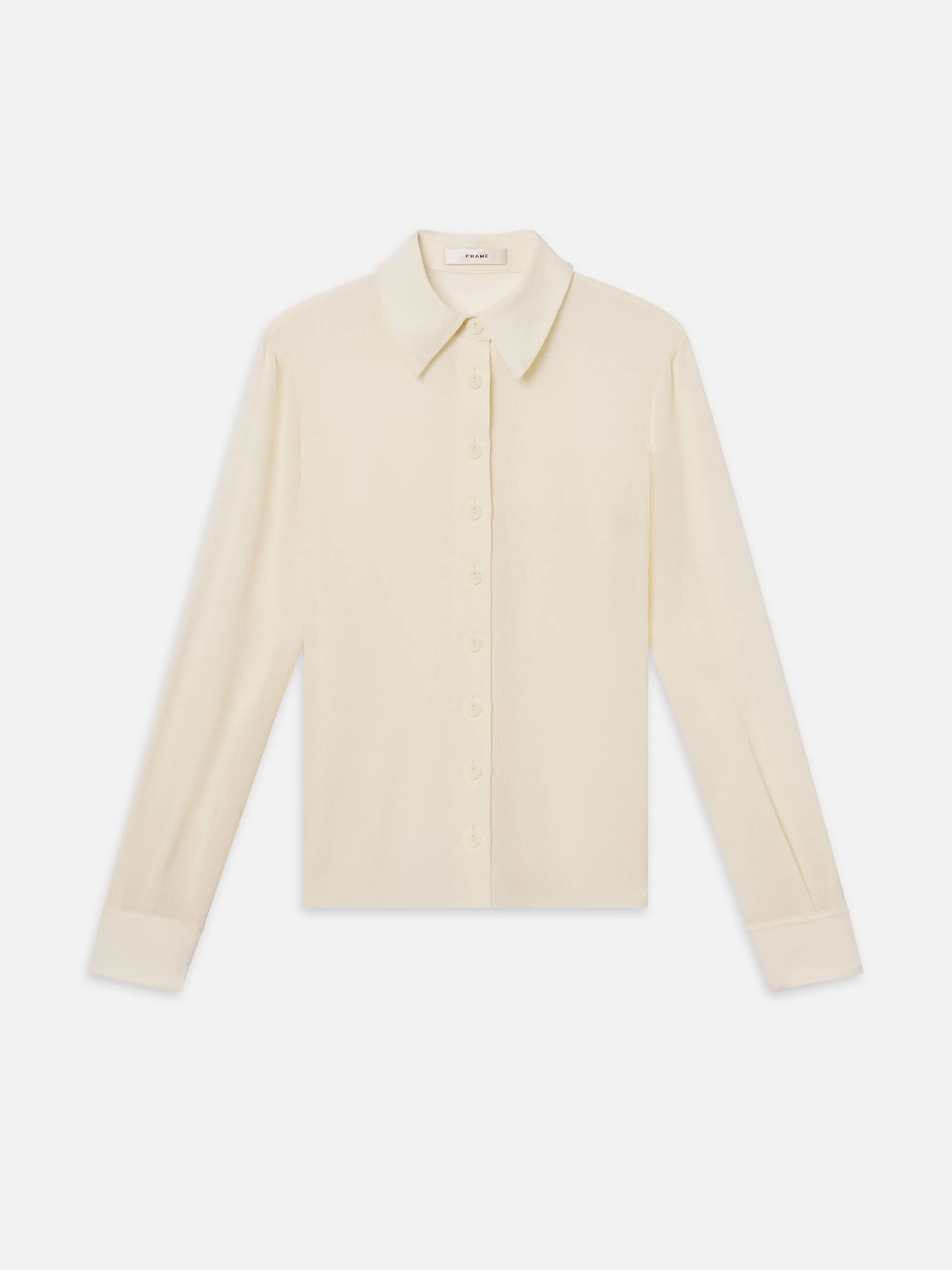 The Textured Shirt -- Cream sold by Frame Denim