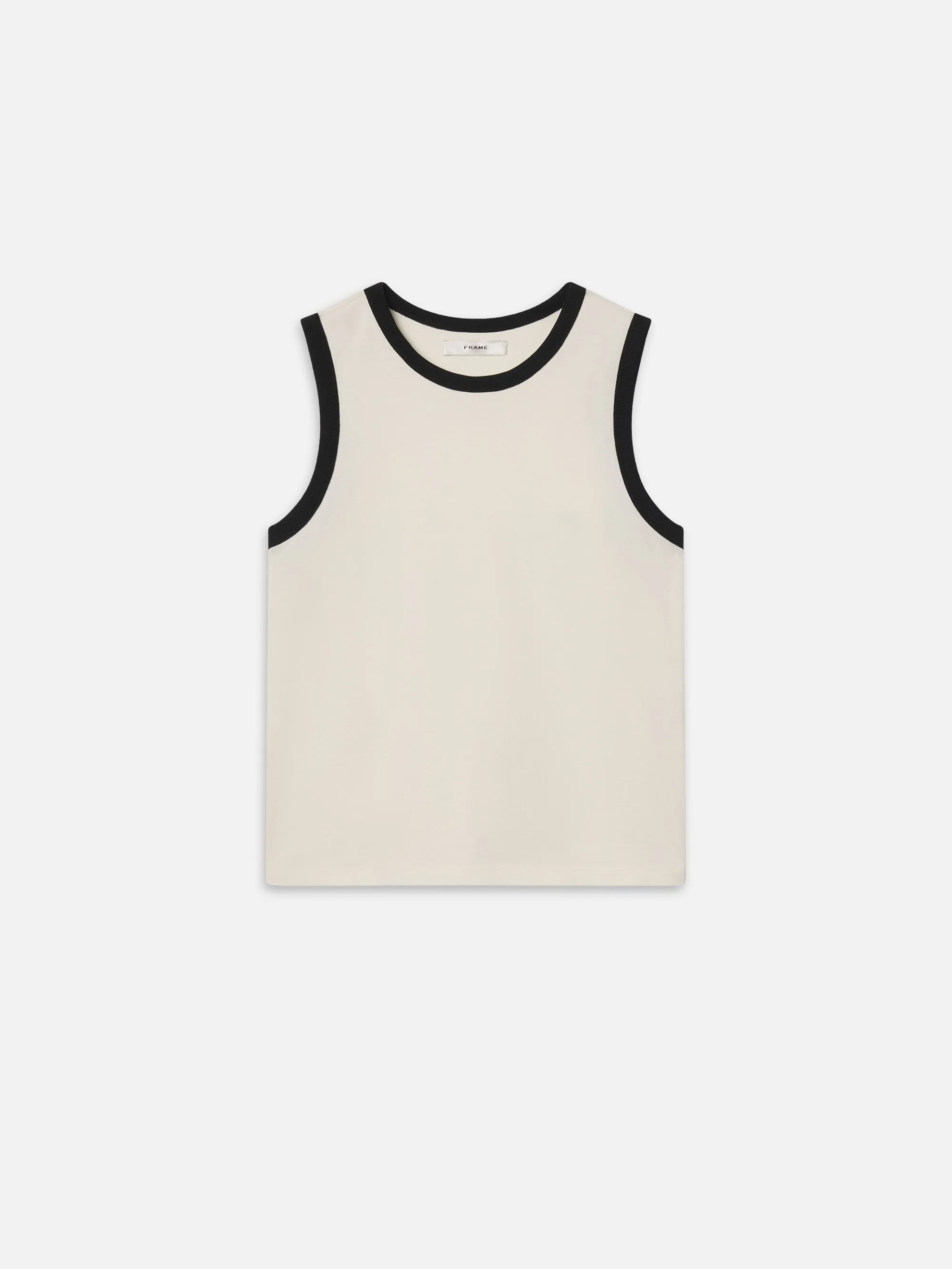 The Ringer Tank -- Cream sold by Frame Denim