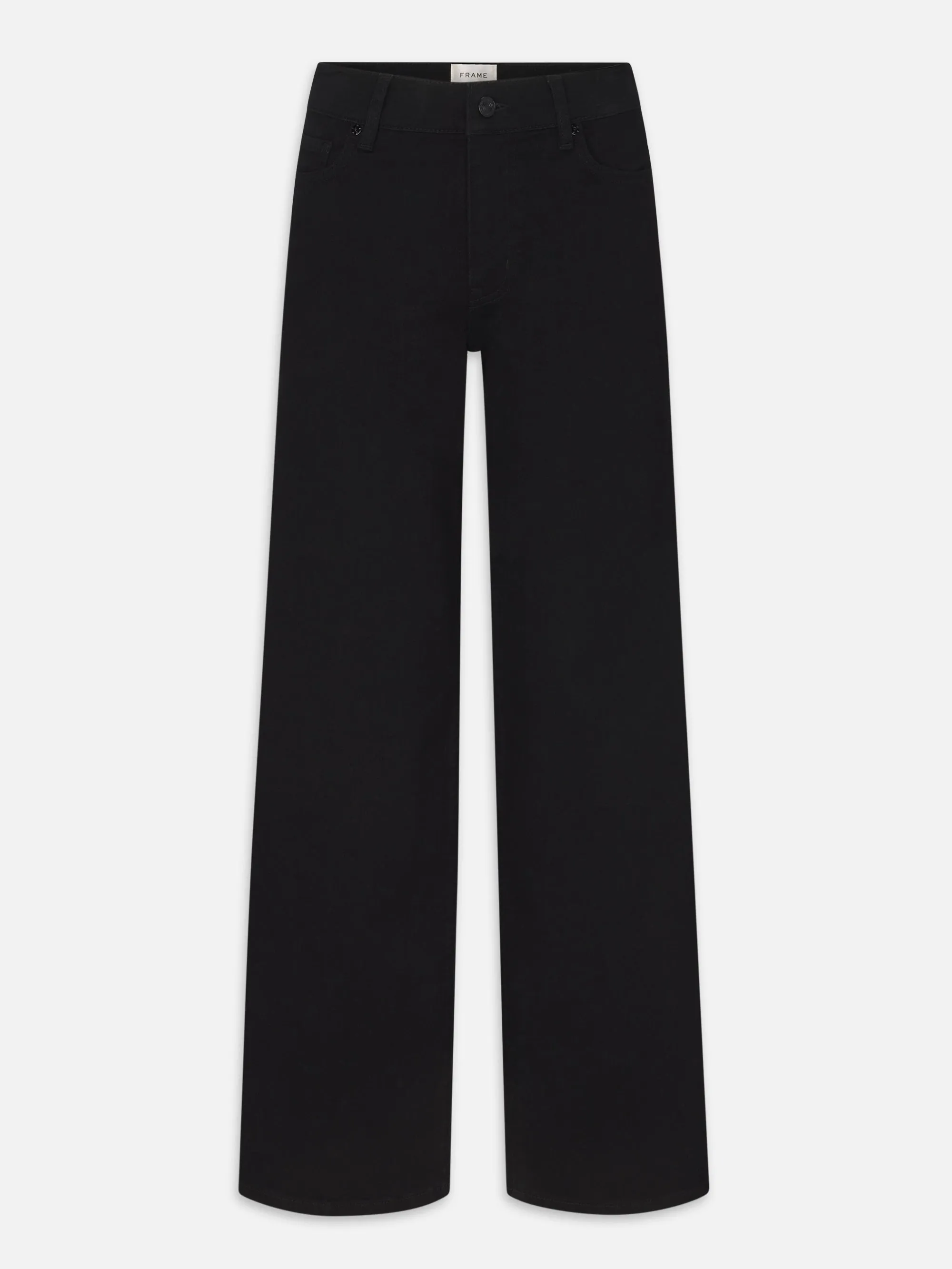 Le Slim Palazzo Long -- Black sold by Frame Denim