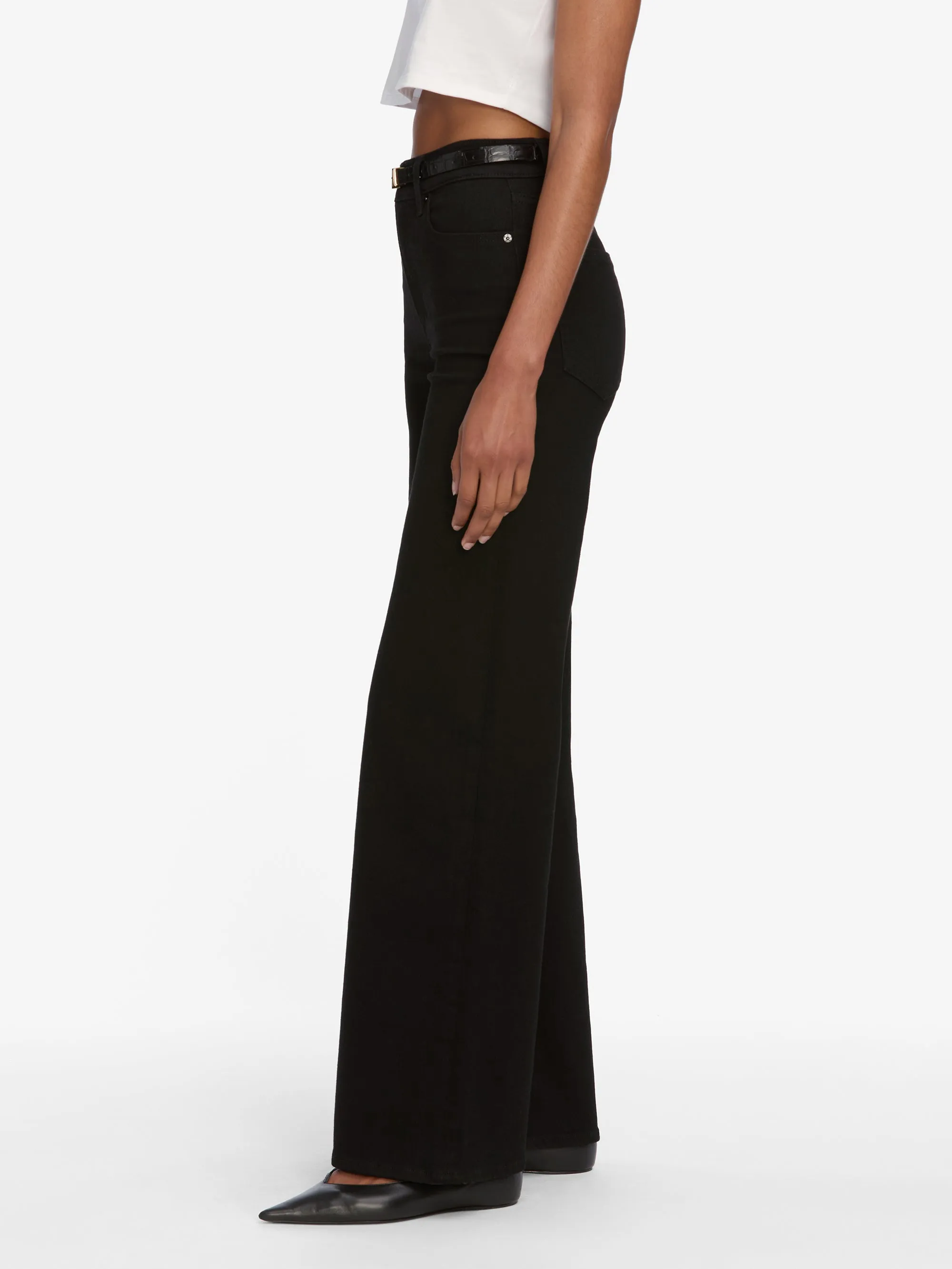 Le Slim Palazzo -- Black sold by Frame Denim product image thumbnail 5