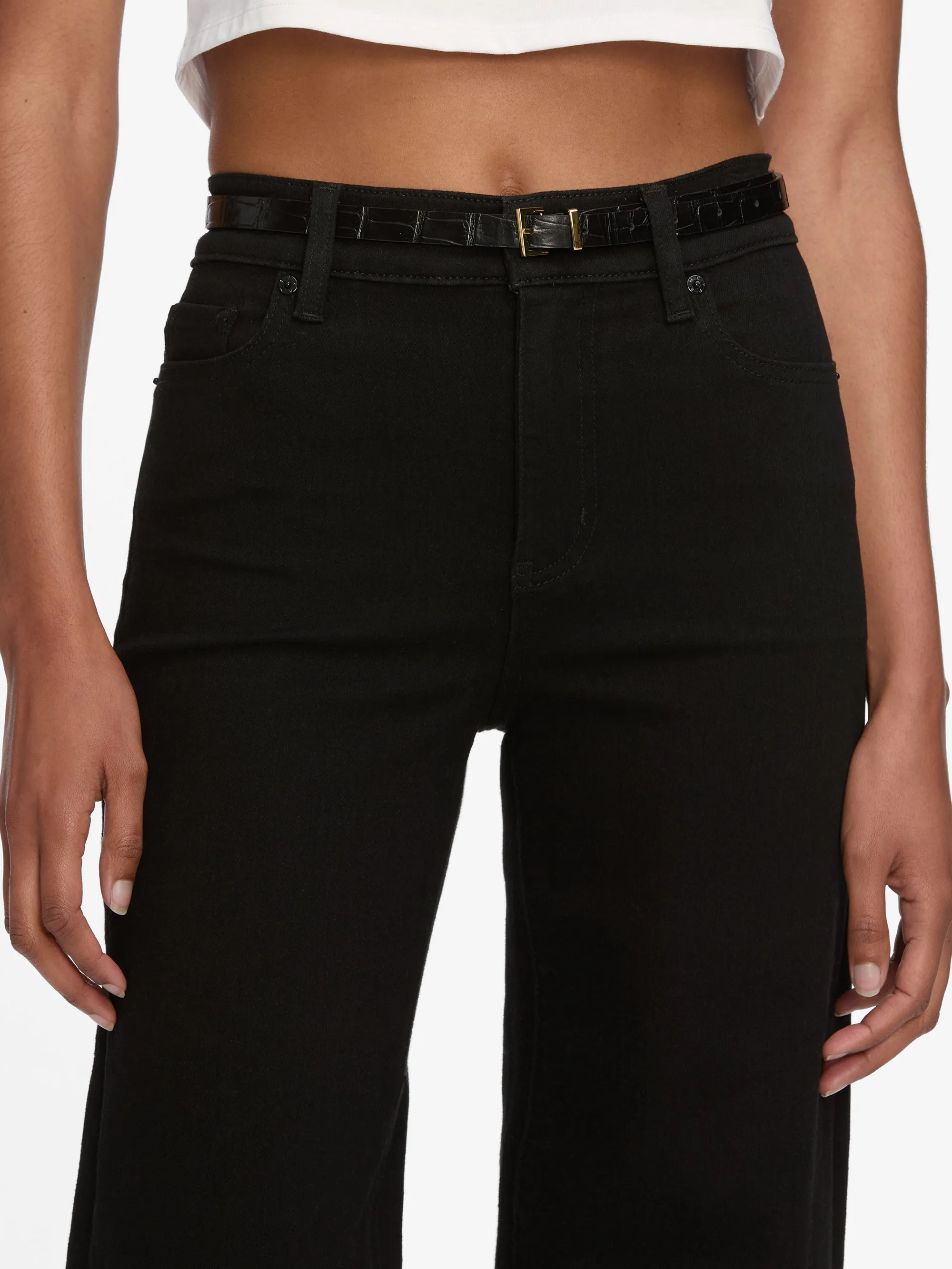 Le Slim Palazzo -- Black sold by Frame Denim product image thumbnail 4