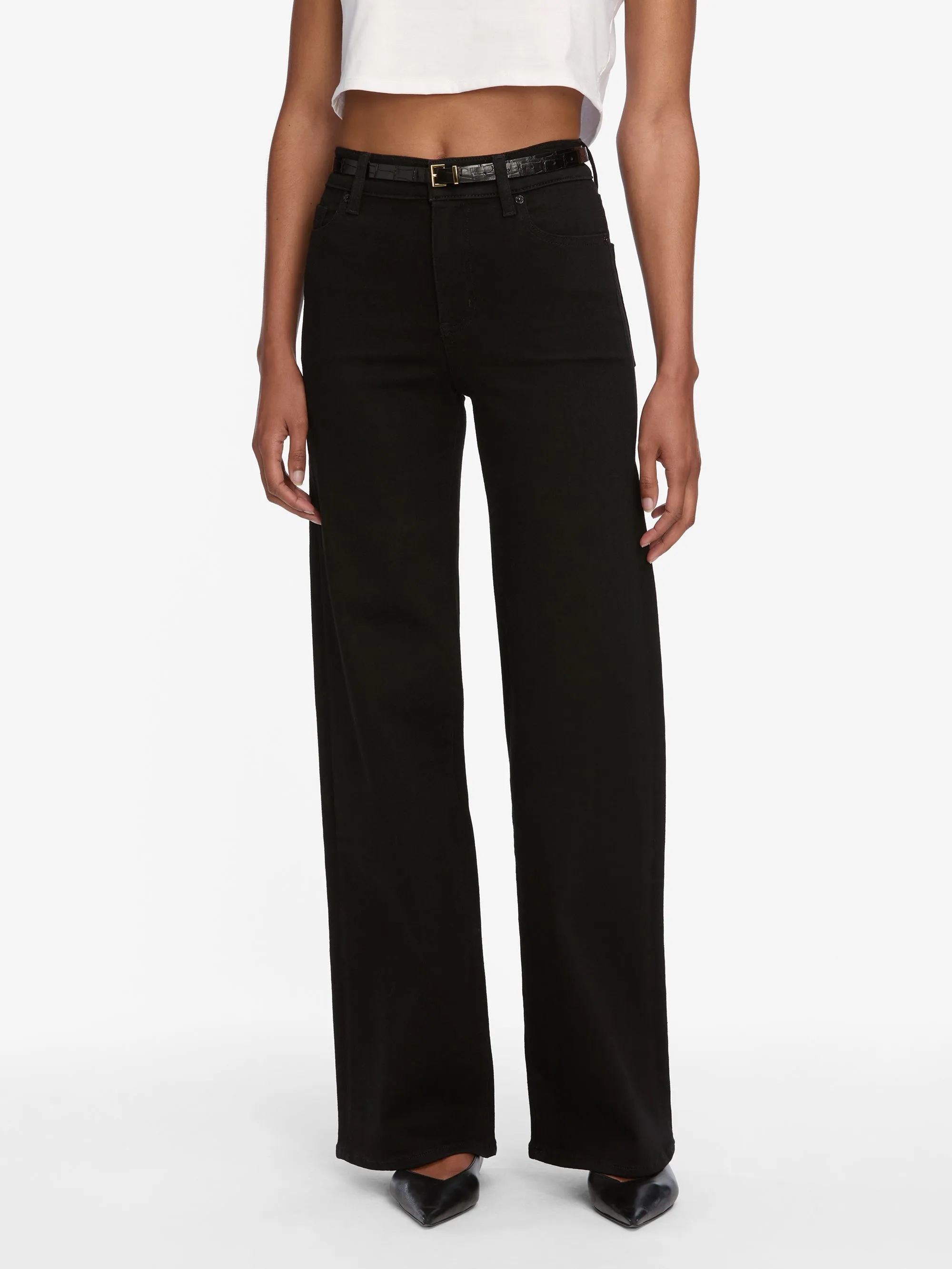 Le Slim Palazzo -- Black sold by Frame Denim product image thumbnail 3