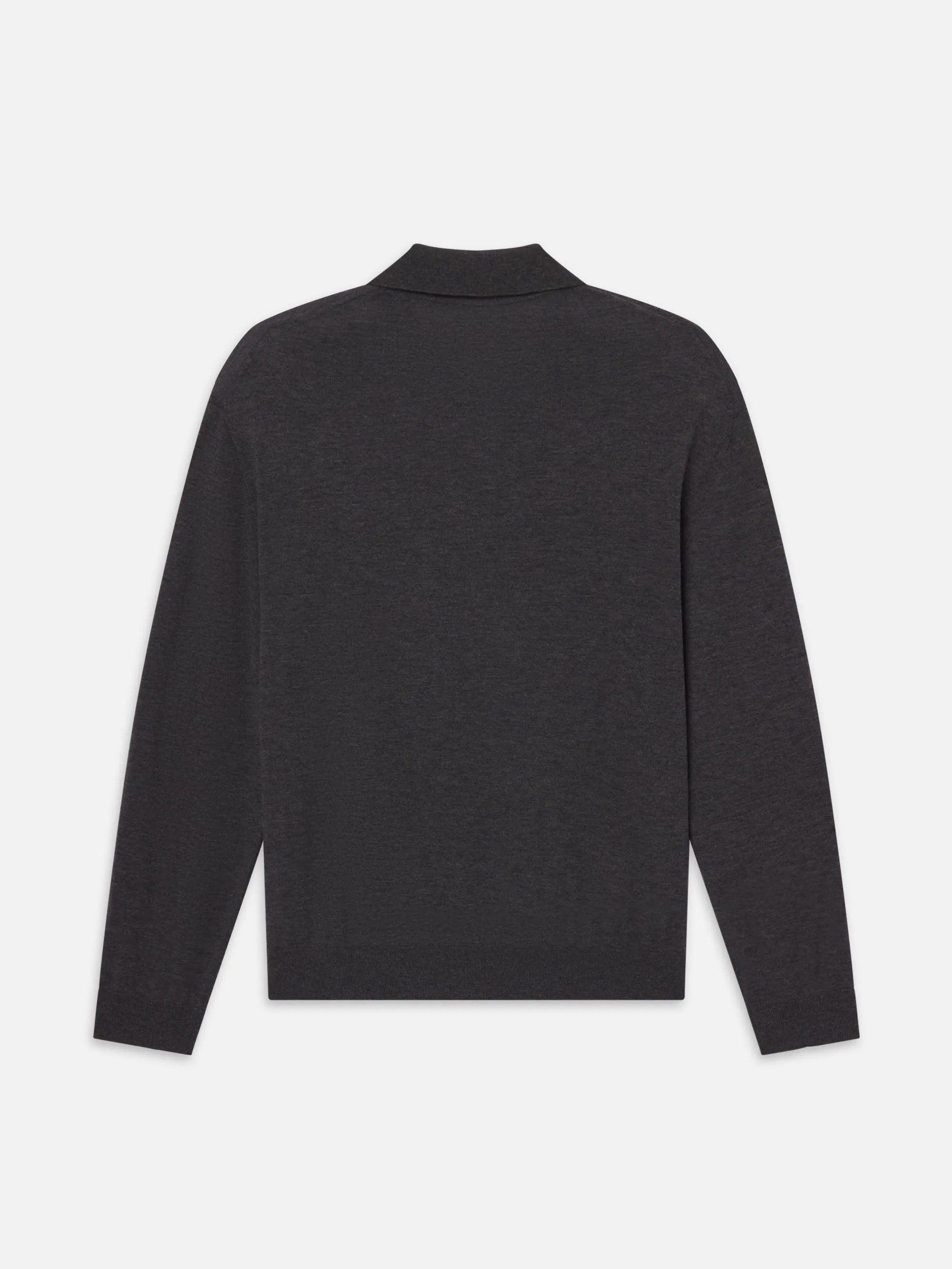 Superfine Polo Sweater -- Grey Melange sold by Frame Denim product image thumbnail 3