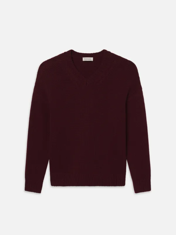 Oversized Sweater -- Burgundy sold by Frame Denim