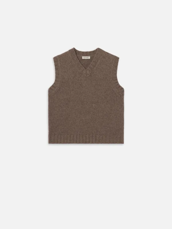 Yak Blend Vest -- Dark Taupe sold by Frame Denim