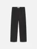 Pinstripe Wide Leg Trousers -- Dark Grey sold by Frame Denim