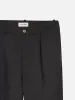 Pinstripe Wide Leg Trousers -- Dark Grey sold by Frame Denim