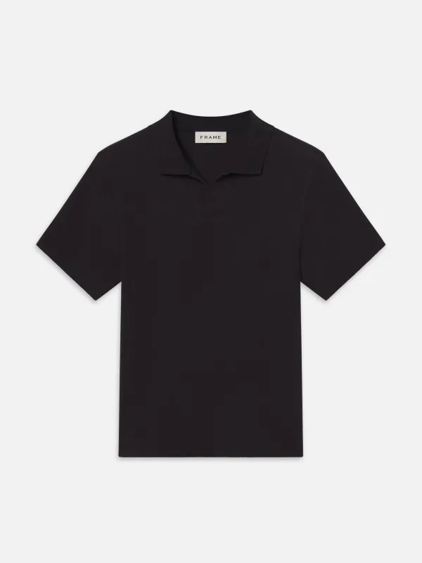 Jacquard Polo -- Charcoal sold by Frame Denim