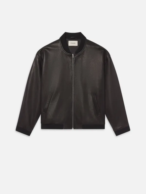 Leather Bomber -- Black sold by Frame Denim