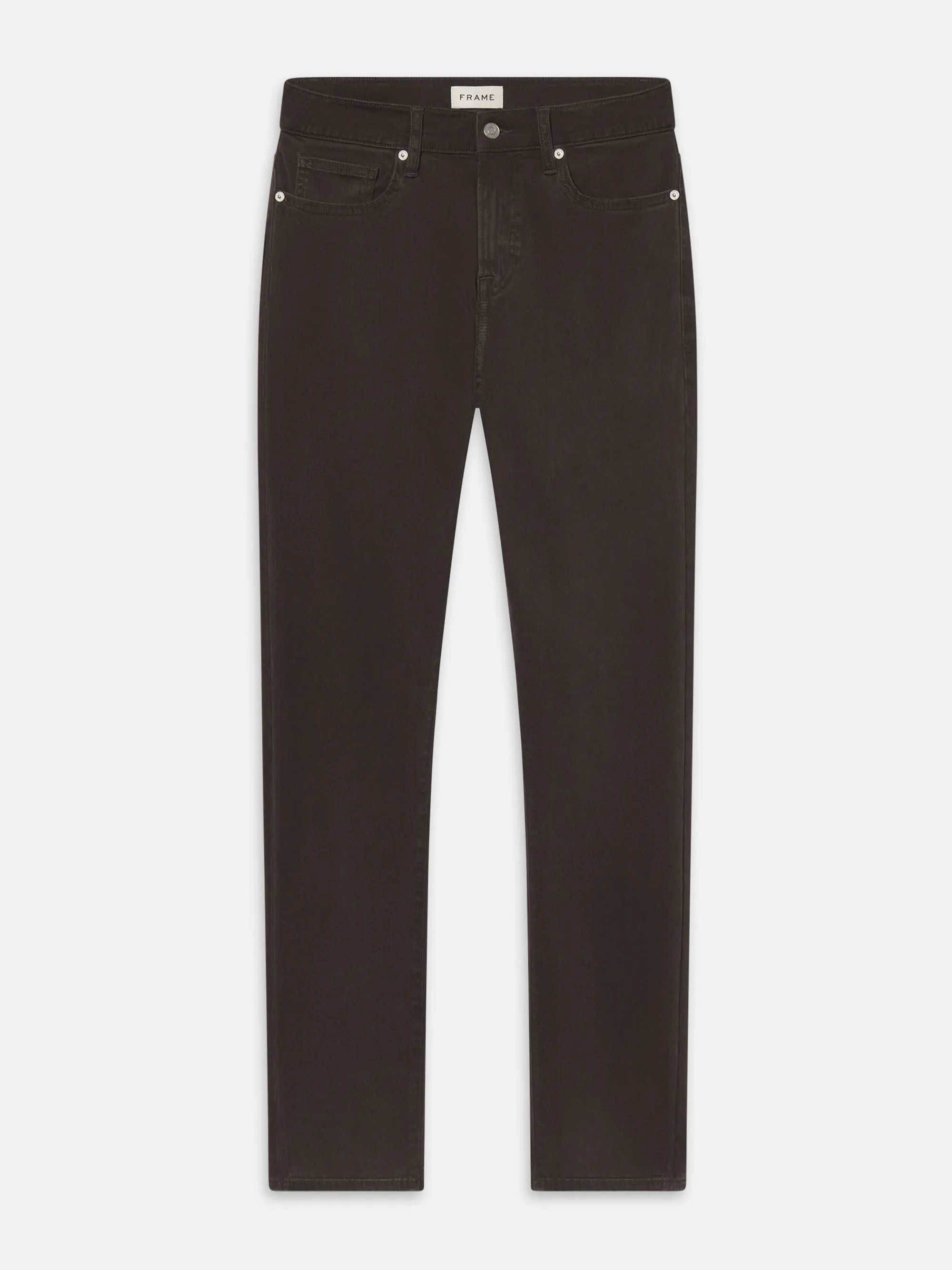 L'Homme Slim Brushed Twill -- Dark Chocolate sold by Frame Denim