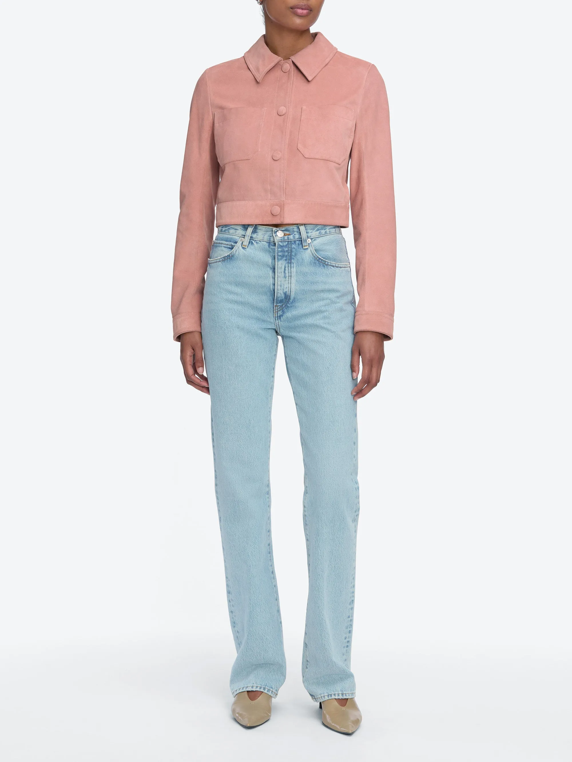 The Small Suede Jacket -- Flamingo sold by Frame Denim product image thumbnail 2