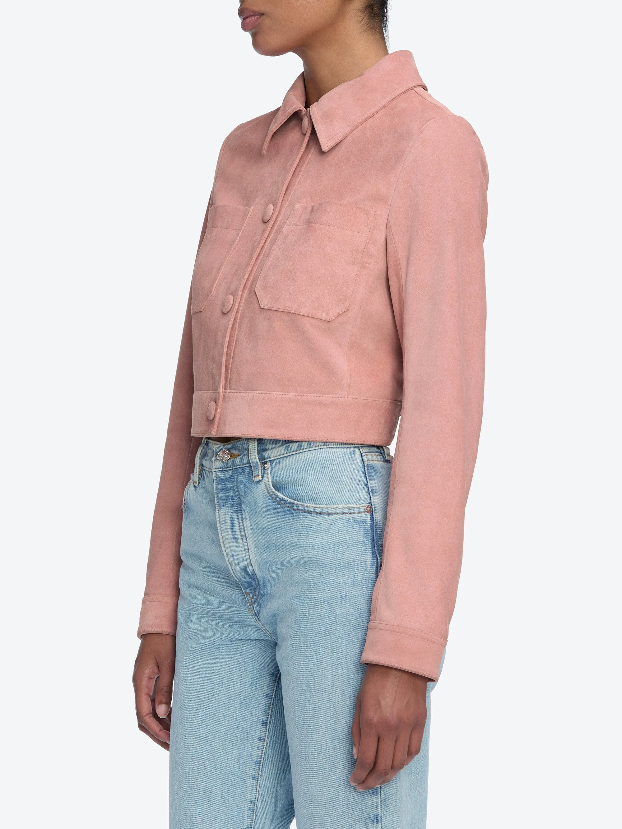 The Small Suede Jacket -- Flamingo sold by Frame Denim product image thumbnail 4