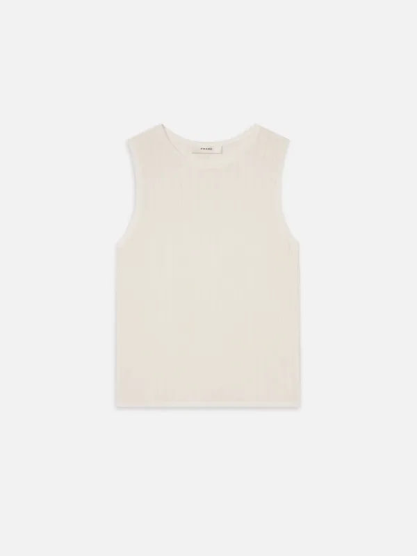 The Ladder Tank -- Cream sold by Frame Denim