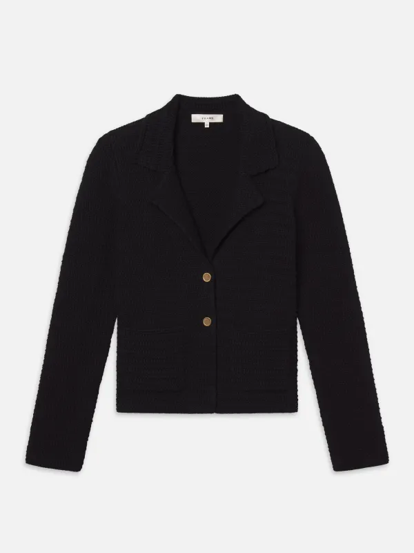 The Crochet Blazer -- Black sold by Frame Denim