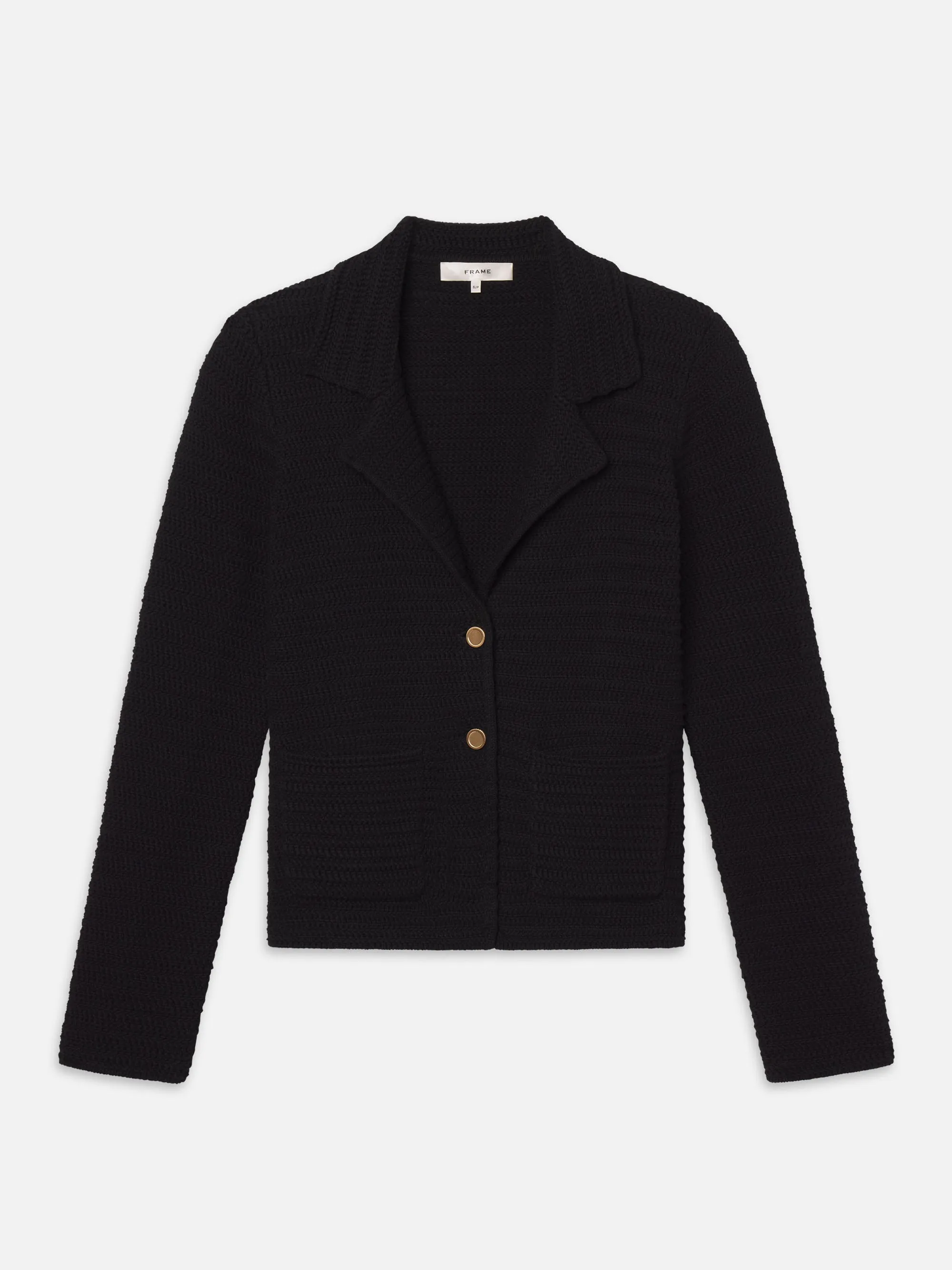 The Crochet Blazer -- Black sold by Frame Denim