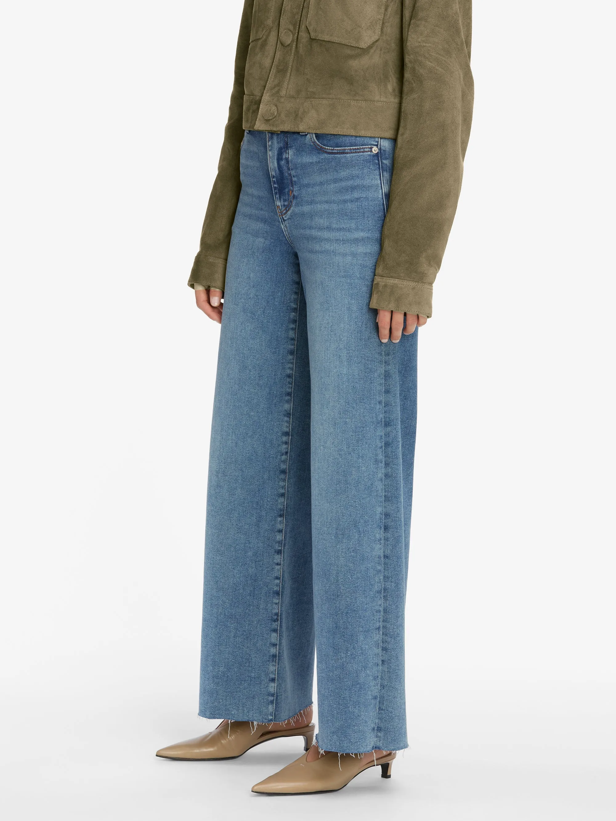 Le Pixie Slim Palazzo -- Flip Raw After sold by Frame Denim product image thumbnail 5