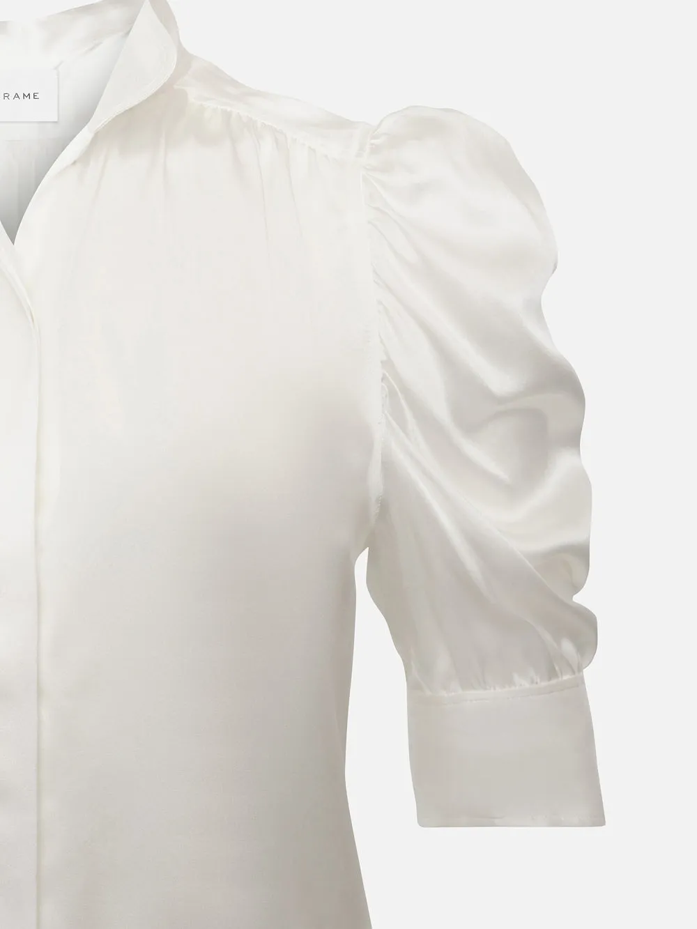 Gillian Top -- Glossy Off White sold by Frame Denim product image thumbnail 2