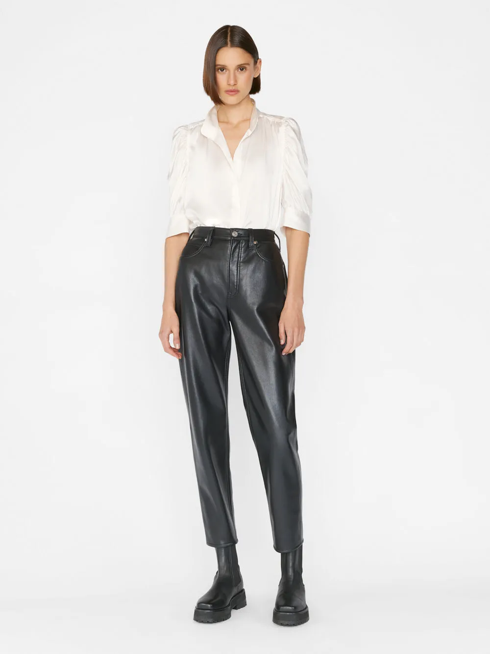 Gillian Top -- Glossy Off White sold by Frame Denim product image thumbnail 5