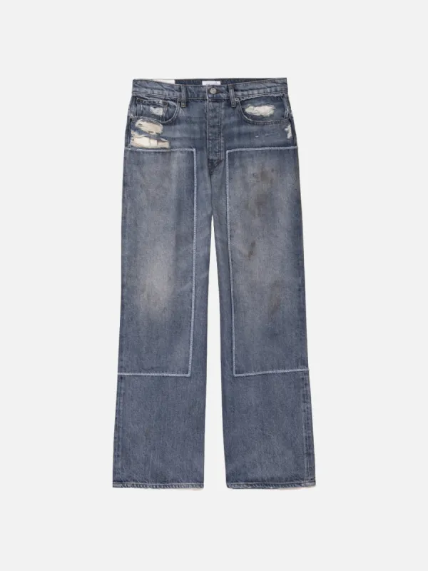 Extra Wide Leg Jean Patched -- McAllen made by Frame Denim