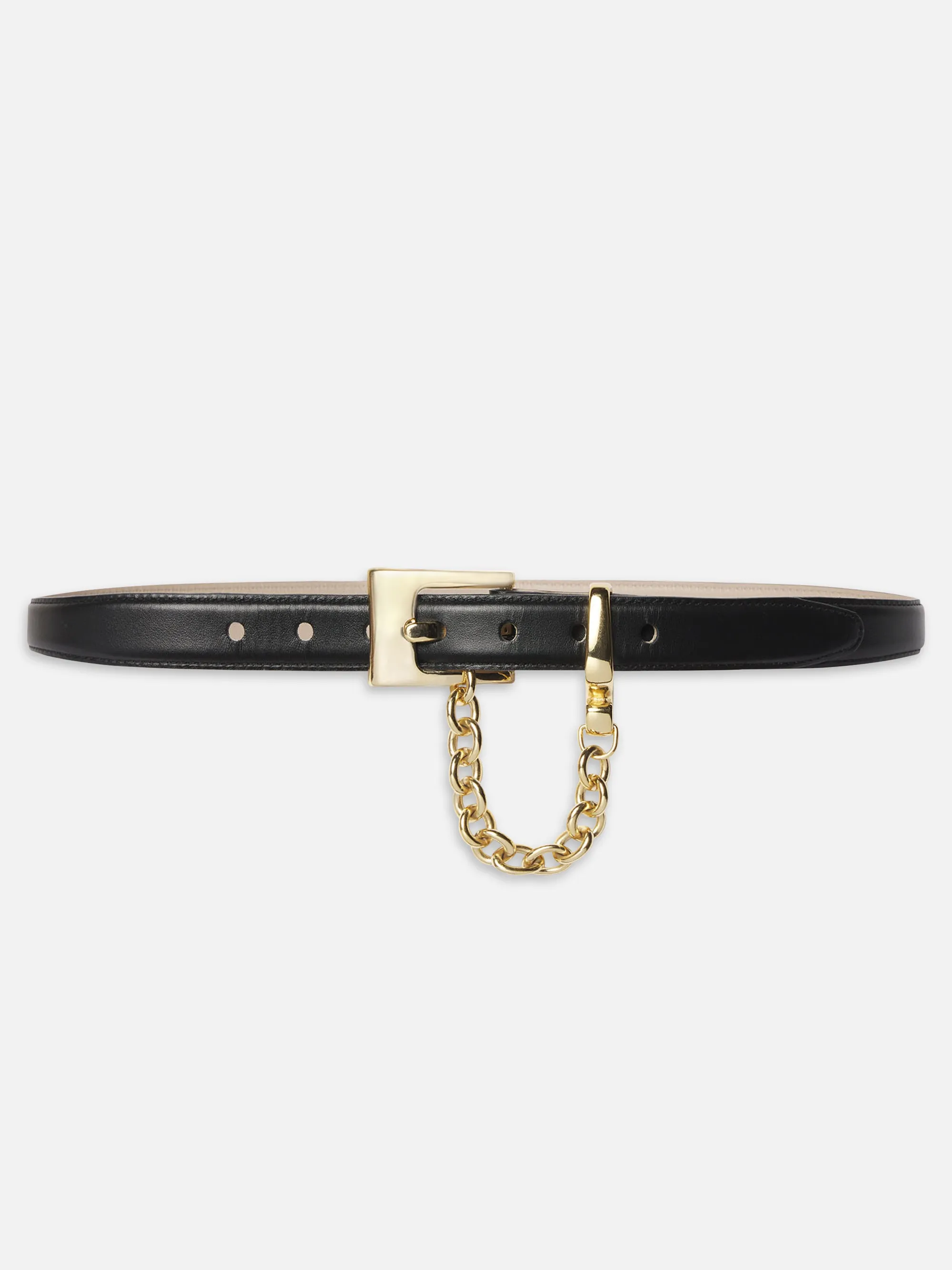 The Chain Detail Belt -- Black sold by Frame Denim