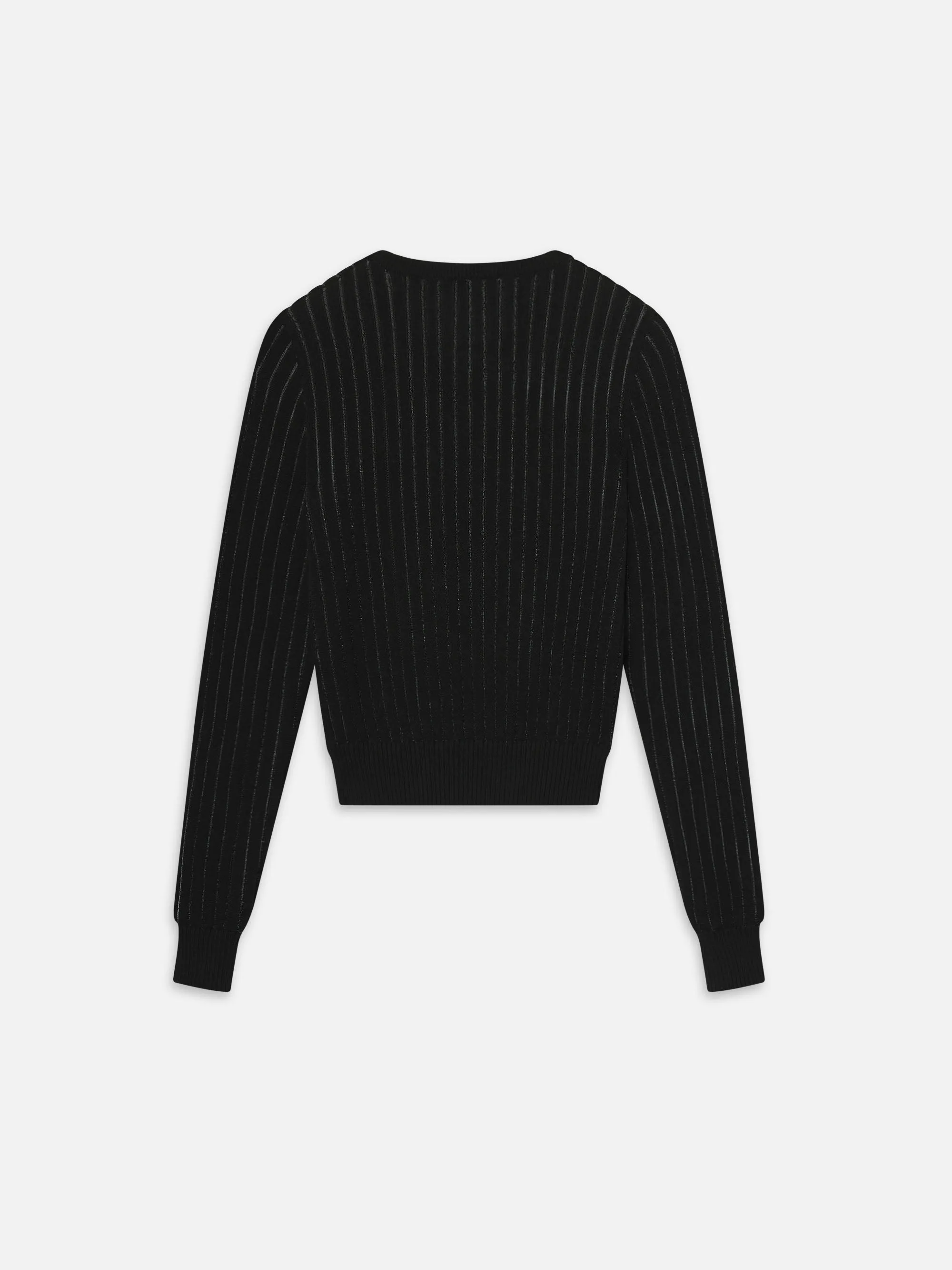 The Sheer Stripe Sweater -- Black sold by Frame Denim product image thumbnail 3