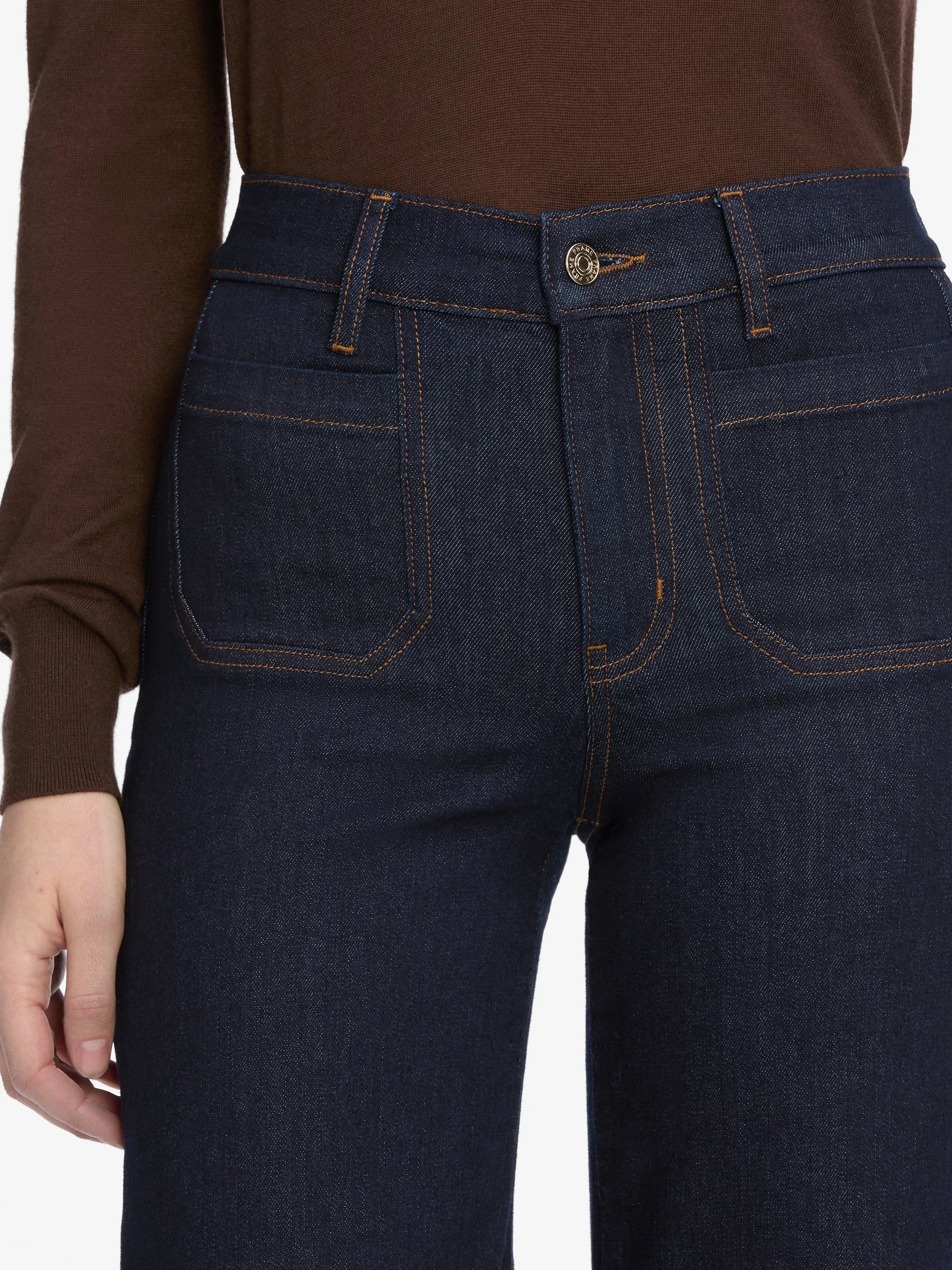 Le Slim Palazzo Long Modernist Pocket -- Rinse sold by Frame Denim product image thumbnail 4