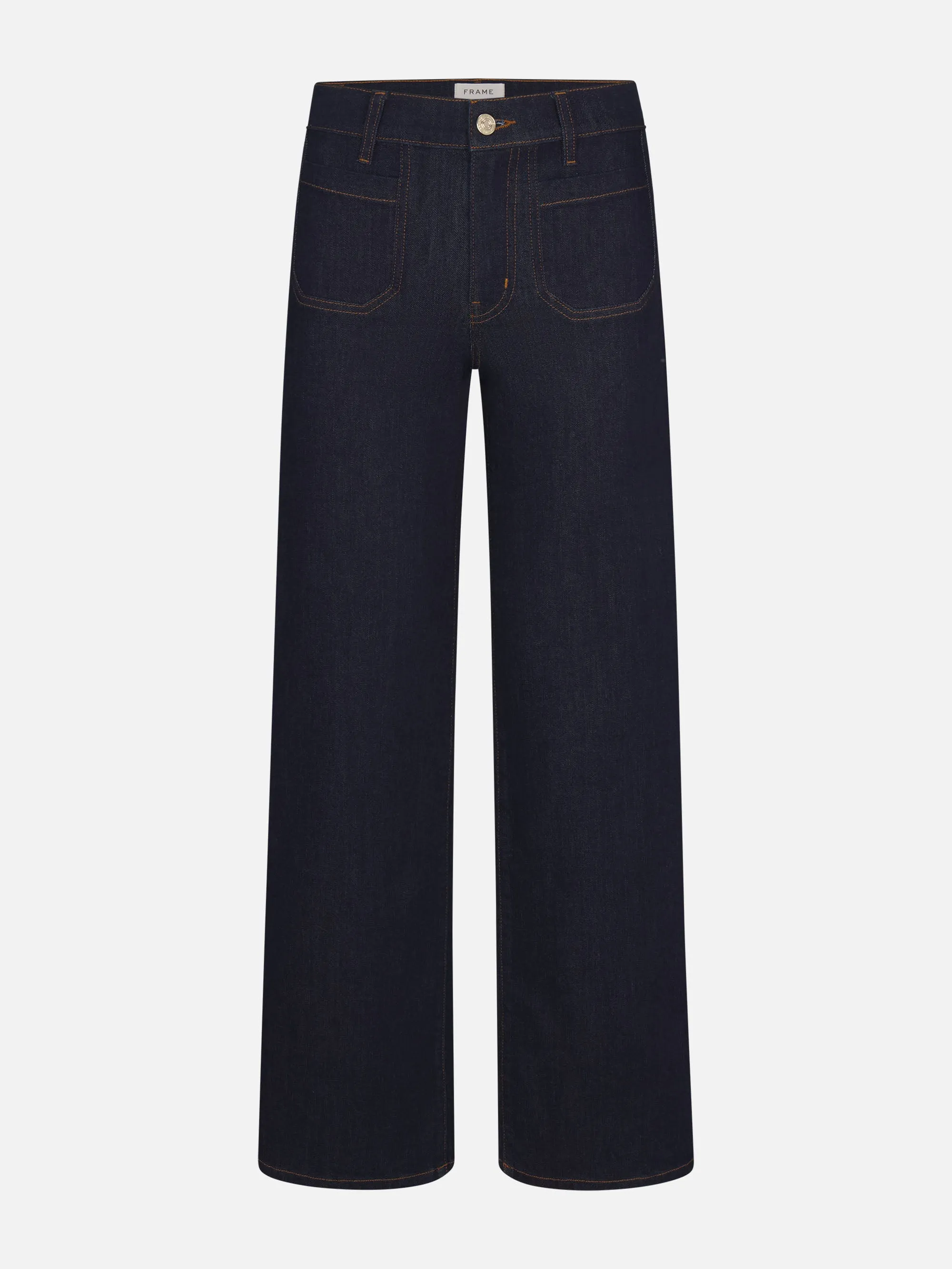 Le Slim Palazzo Long Modernist Pocket -- Rinse sold by Frame Denim