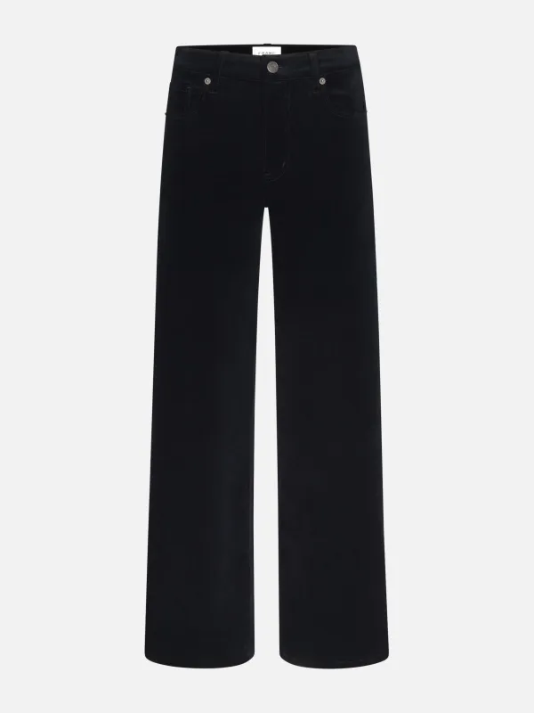 Le Slim Palazzo Corduroy -- Navy sold by Frame Denim
