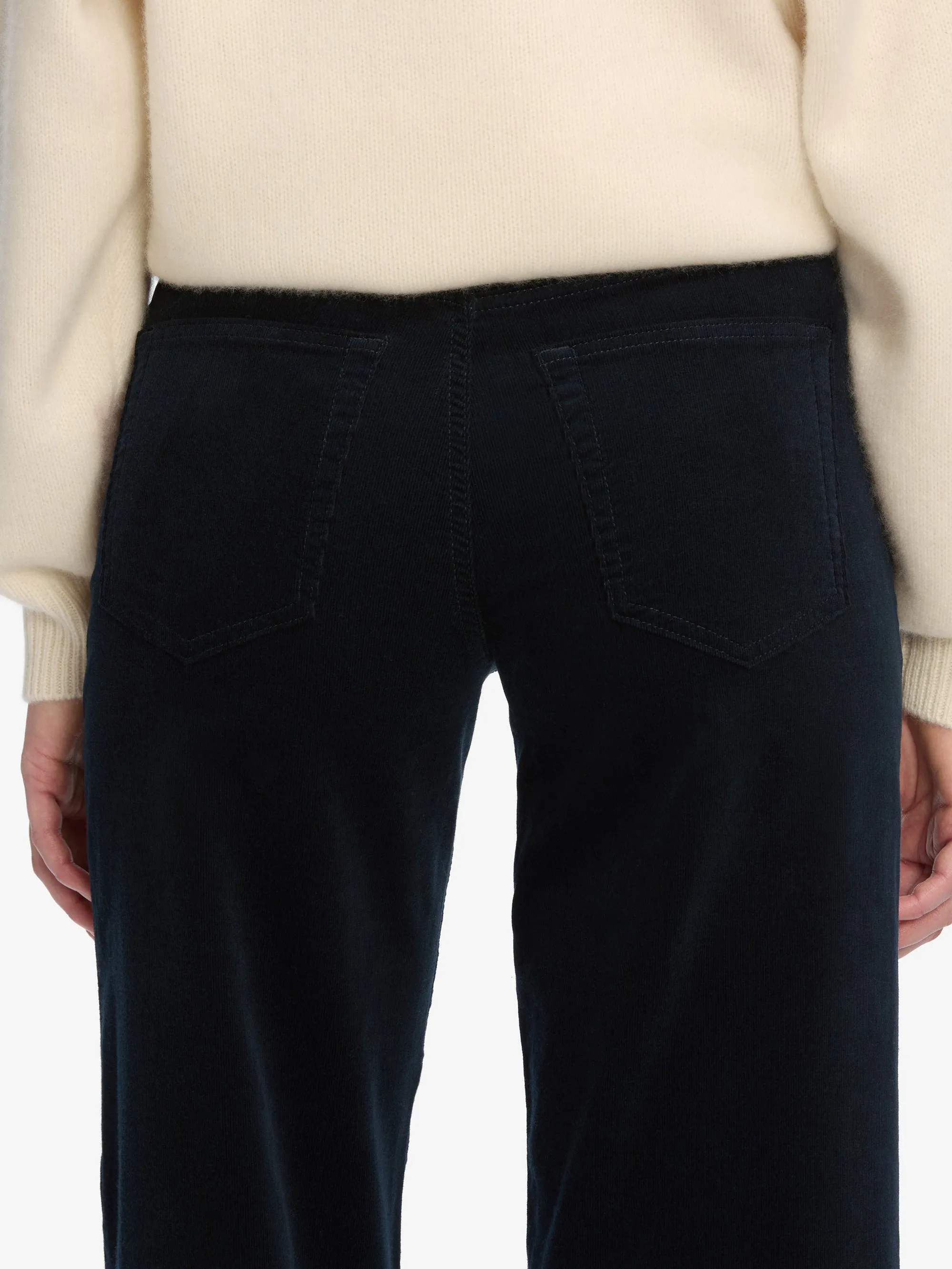 Le Slim Palazzo Corduroy -- Navy sold by Frame Denim product image thumbnail 4