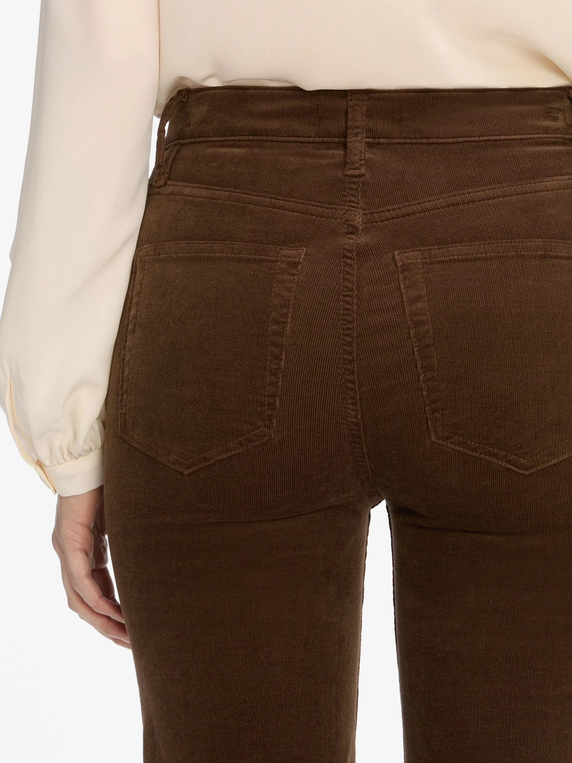 Le Sleek Straight Corduroy -- Bitter Chocolate sold by Frame Denim product image thumbnail 4