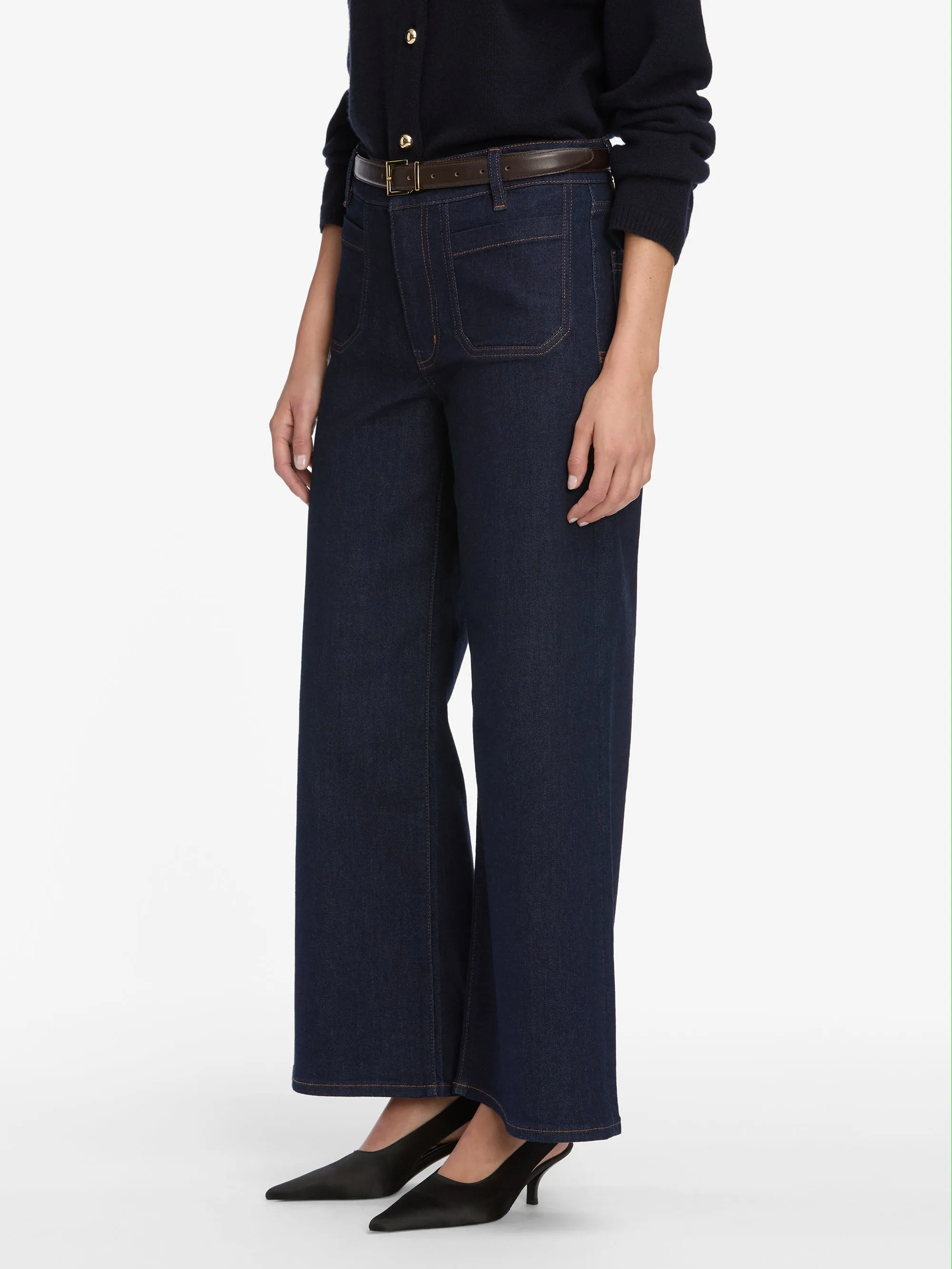 Le Pixie Slim Palazzo Modern Pocket -- Rinse sold by Frame Denim product image thumbnail 5
