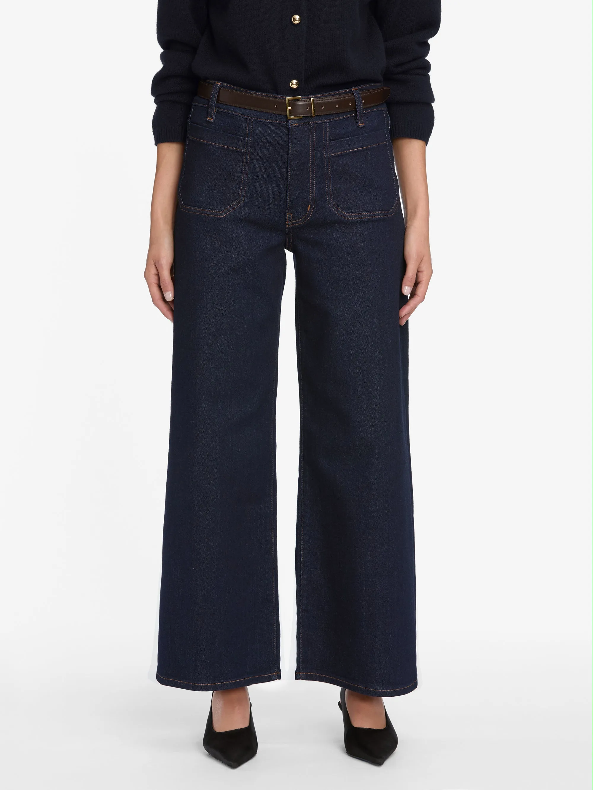 Le Pixie Slim Palazzo Modern Pocket -- Rinse sold by Frame Denim product image thumbnail 3