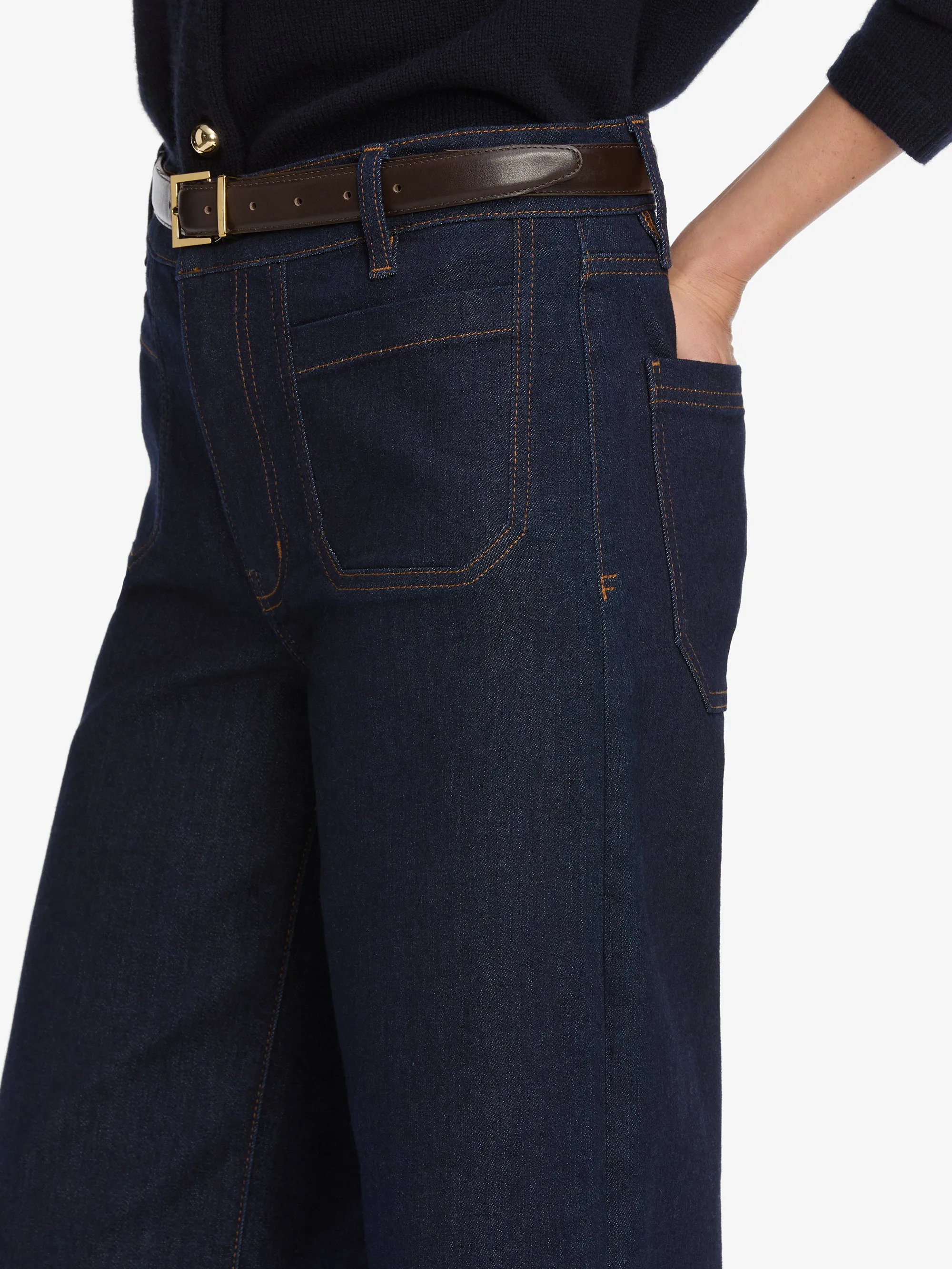 Le Pixie Slim Palazzo Modern Pocket -- Rinse sold by Frame Denim product image thumbnail 4