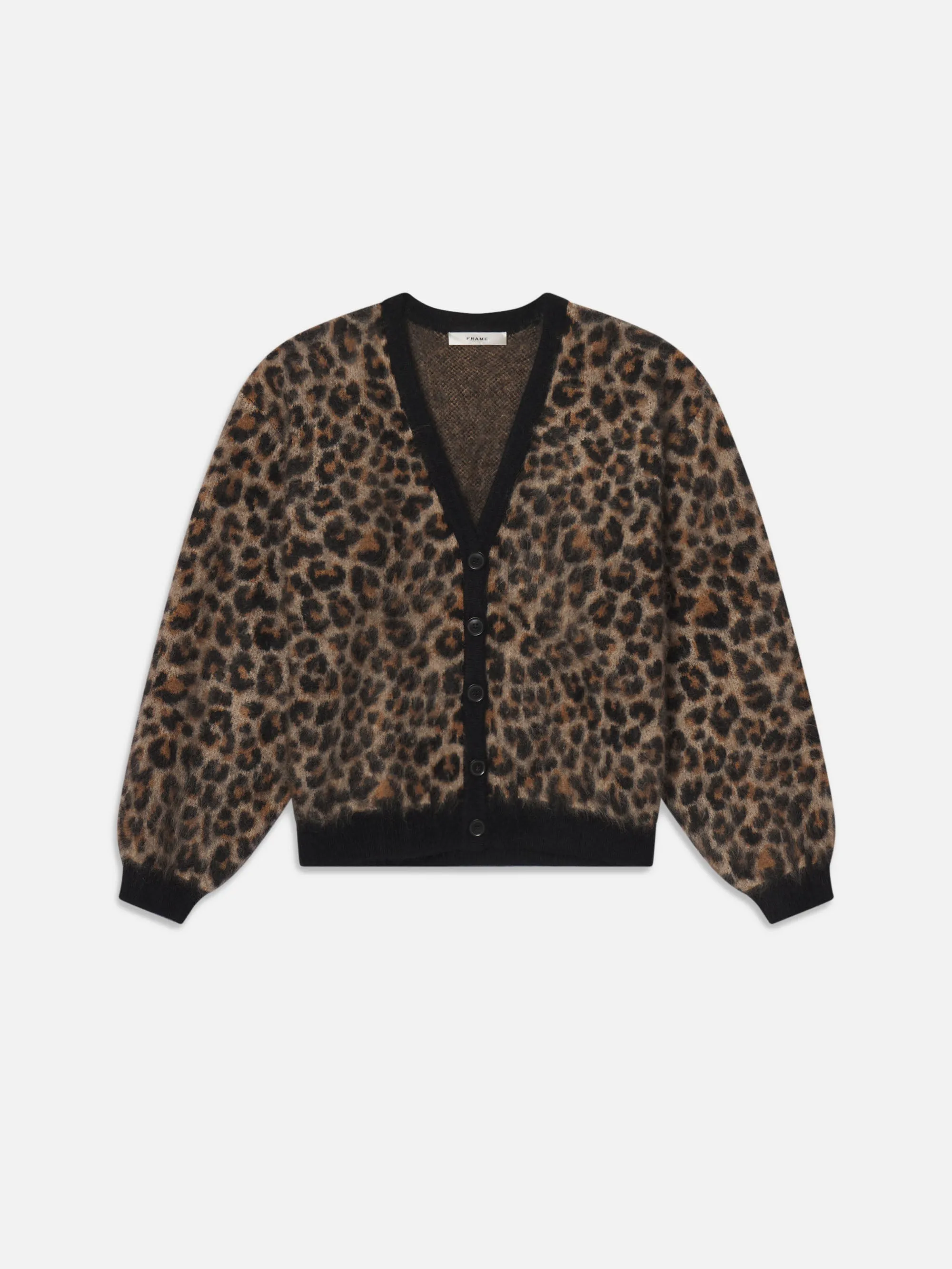 The Brushed Leopard Cardi -- Leopard sold by Frame Denim