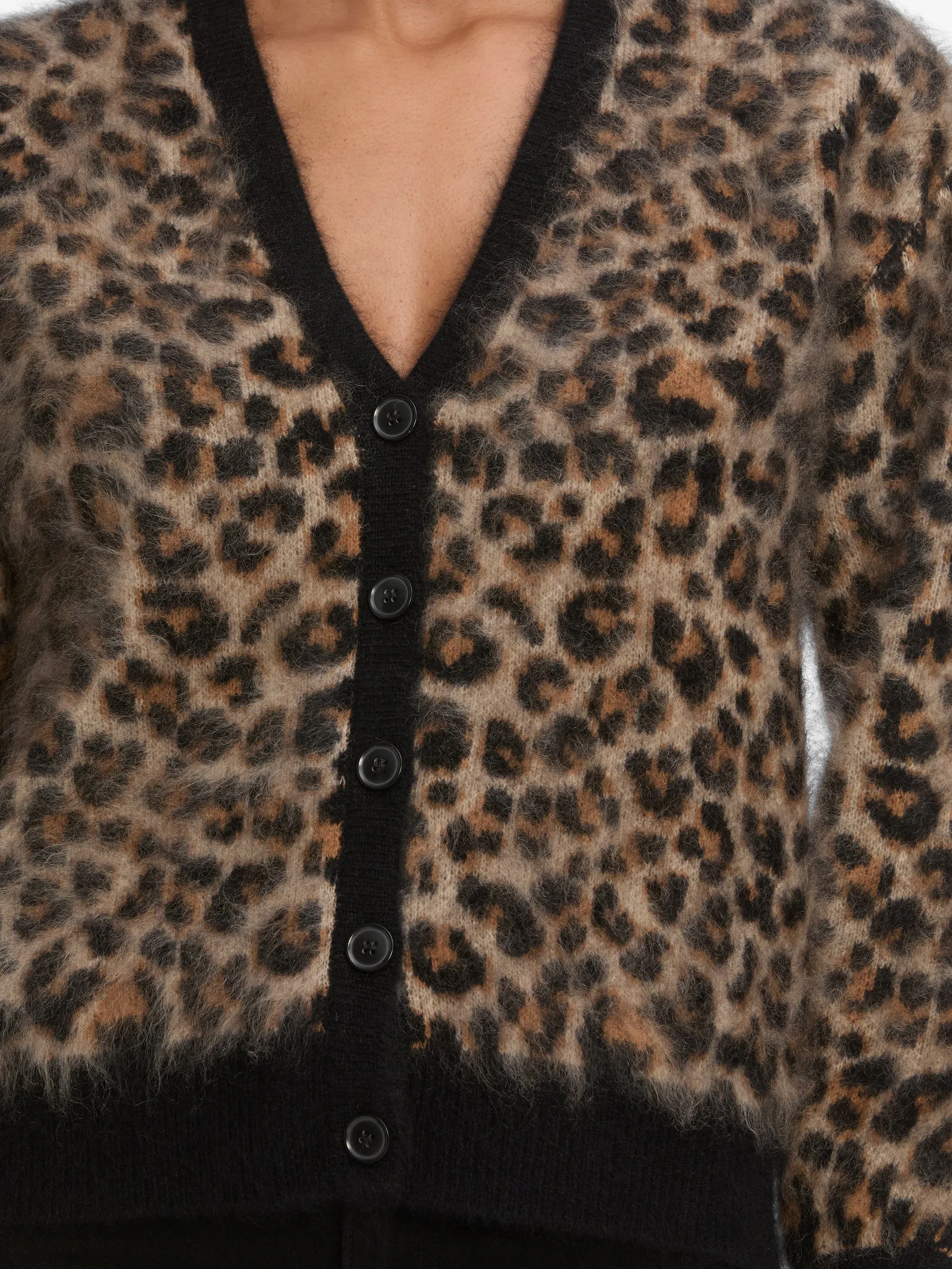 The Brushed Leopard Cardi -- Leopard sold by Frame Denim product image thumbnail 4