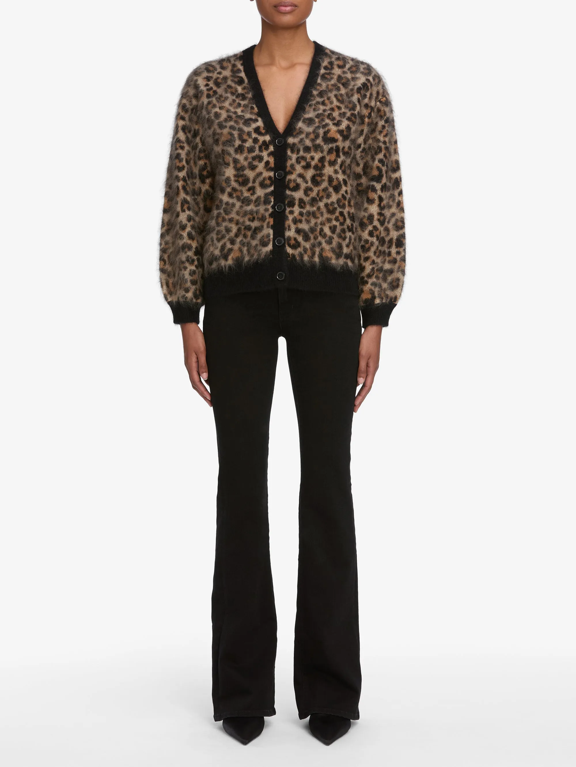 The Brushed Leopard Cardi -- Leopard sold by Frame Denim product image thumbnail 2