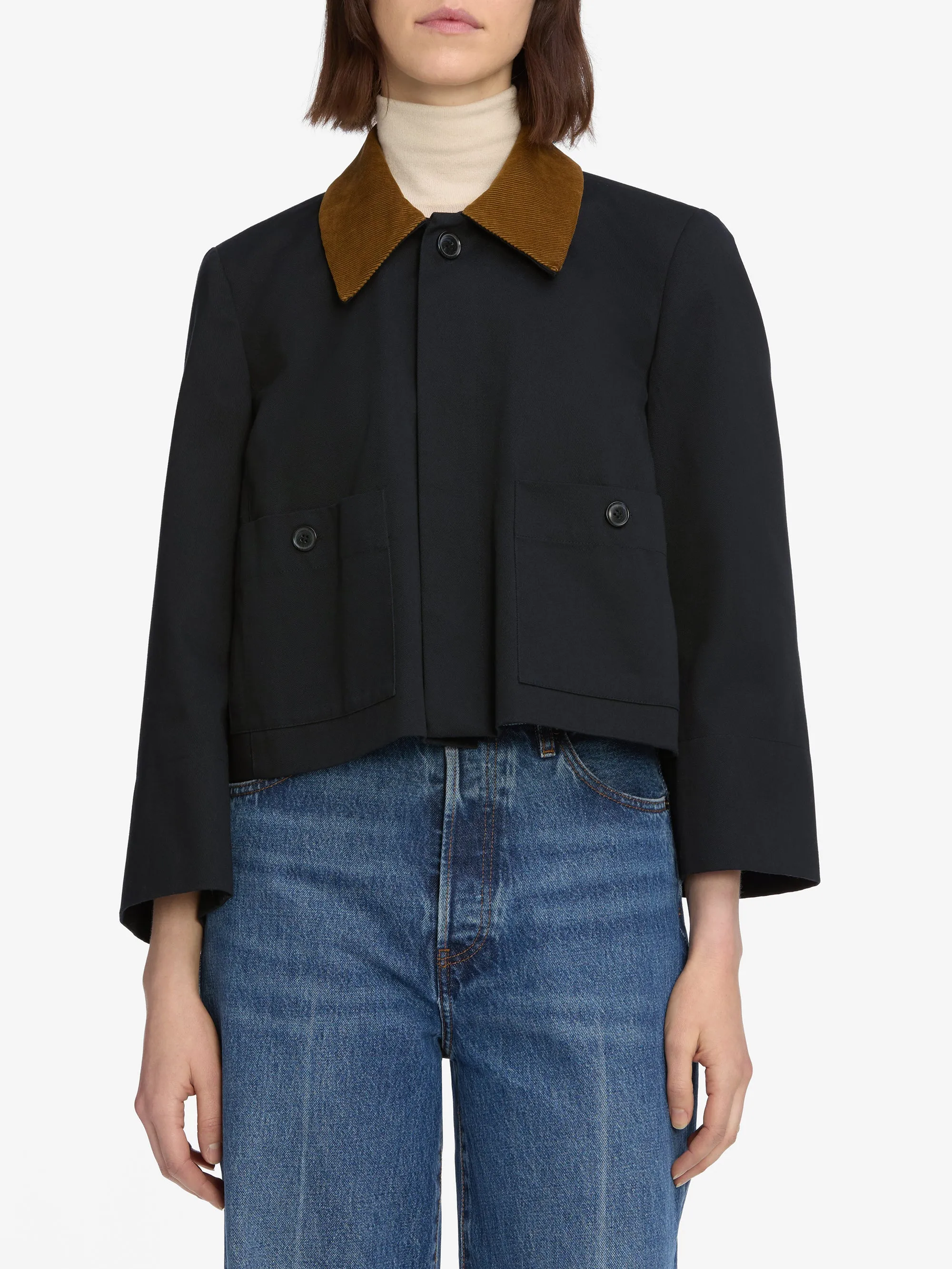 The Mini Swing Jacket -- Navy sold by Frame Denim product image thumbnail 3