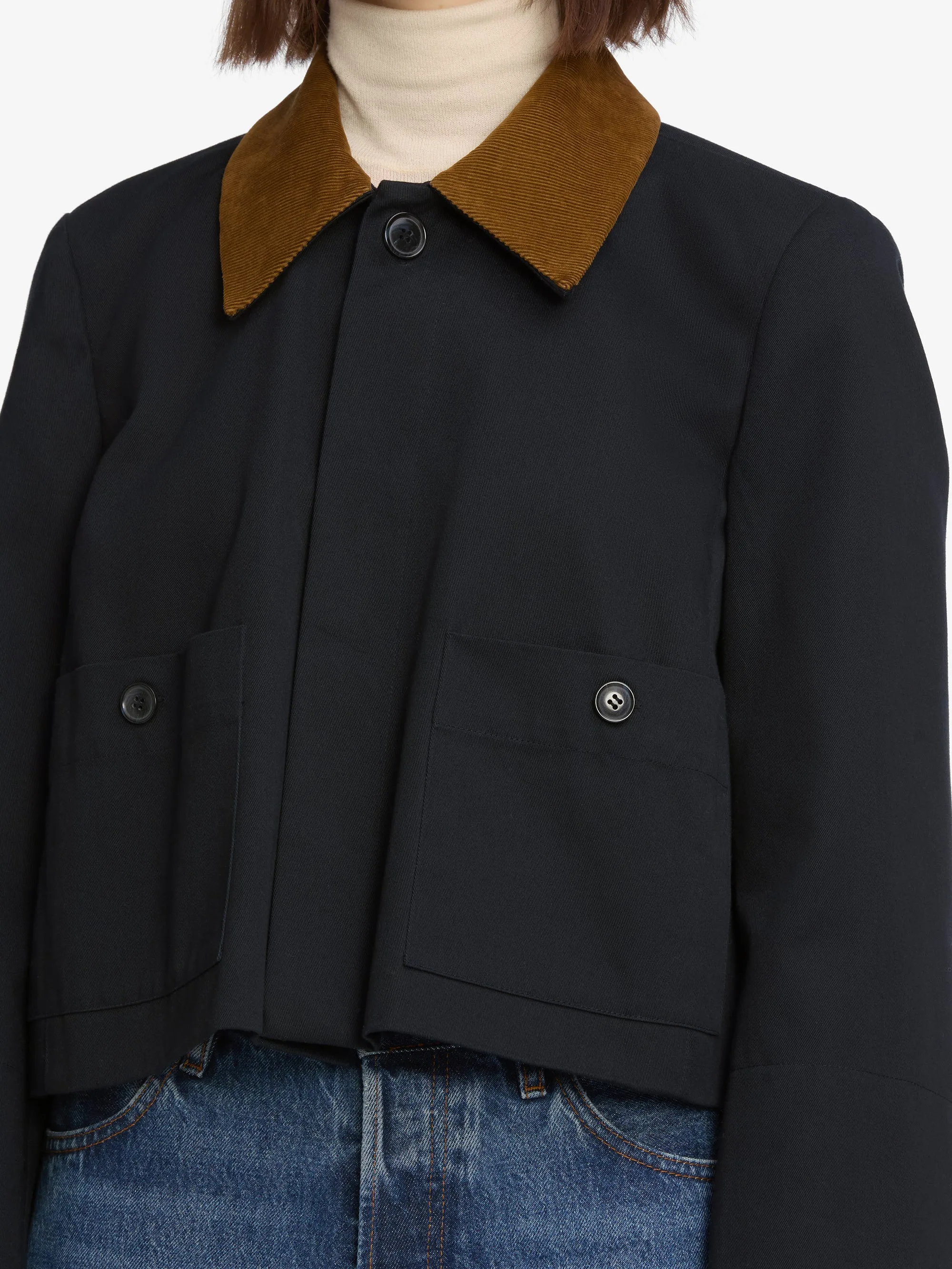 The Mini Swing Jacket -- Navy sold by Frame Denim product image thumbnail 4