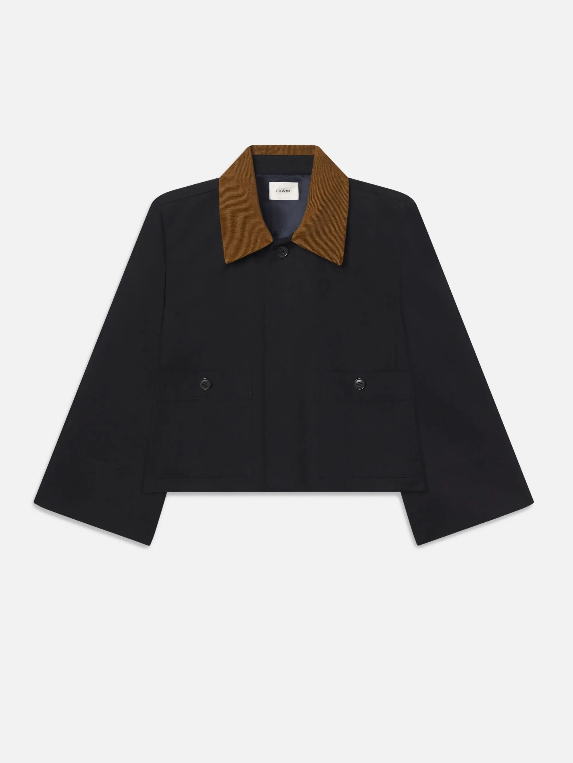 The Mini Swing Jacket -- Navy sold by Frame Denim