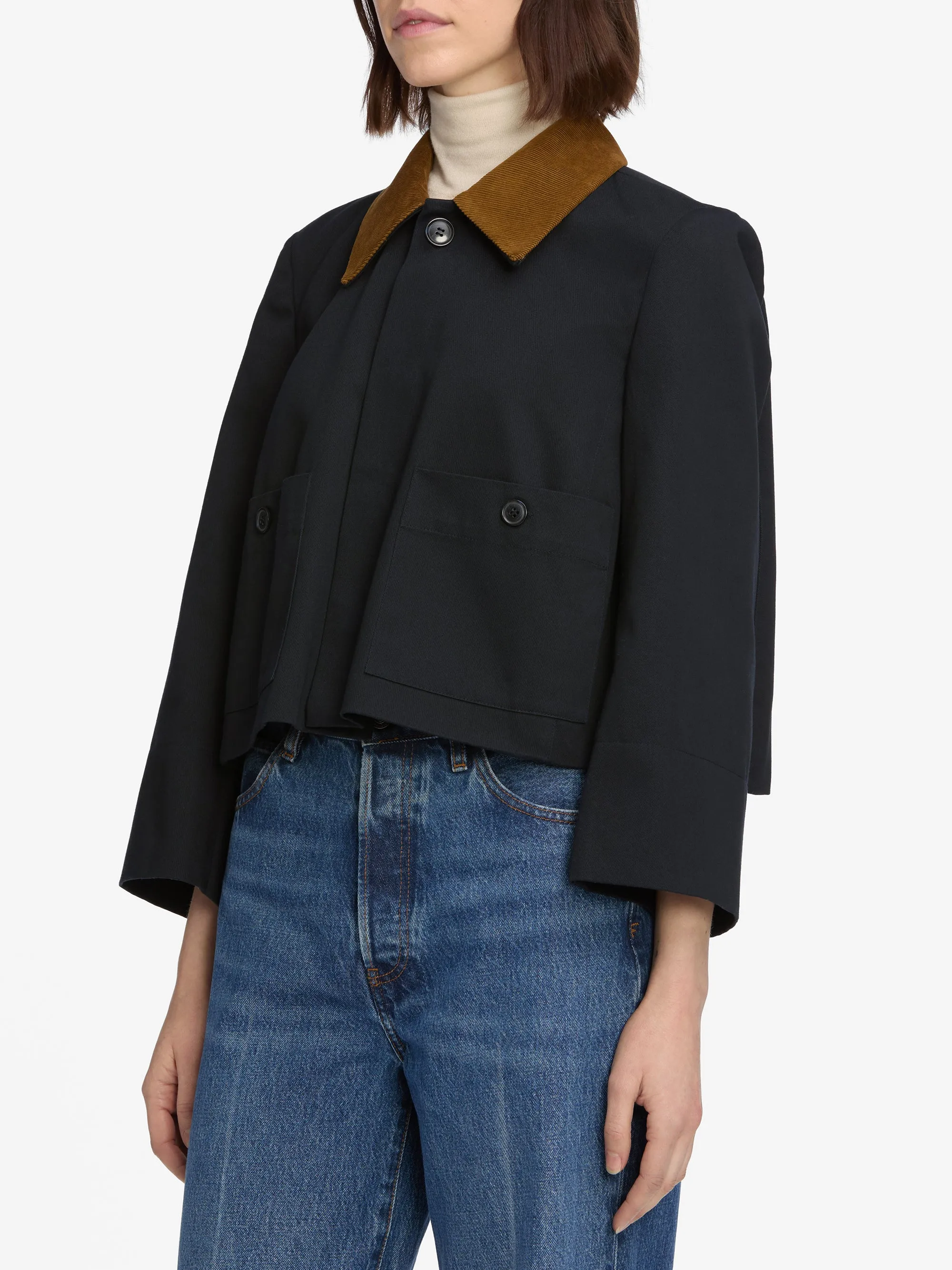 The Mini Swing Jacket -- Navy sold by Frame Denim product image thumbnail 5