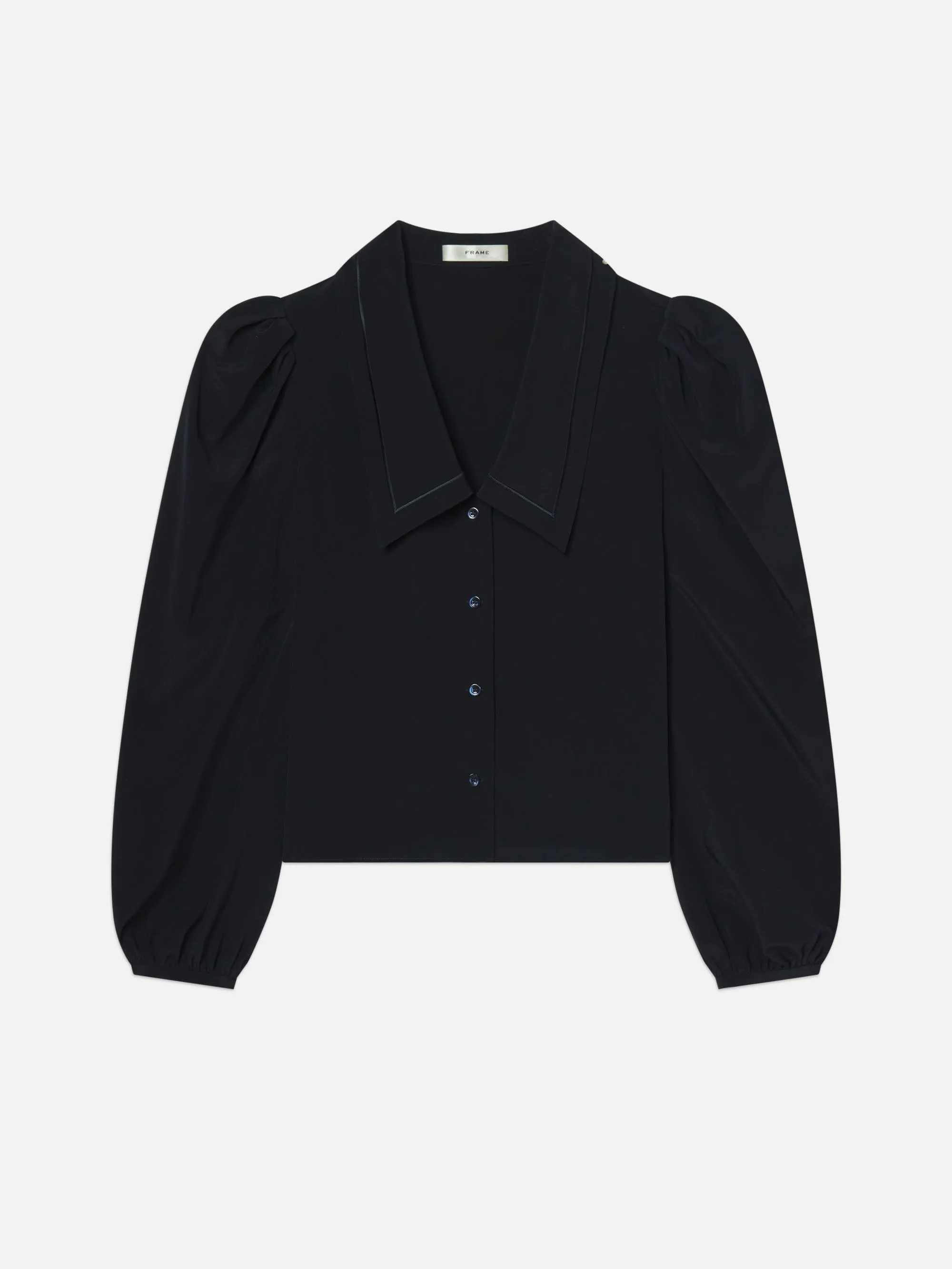 The Long Sleeve Sailor Blouse -- Navy sold by Frame Denim