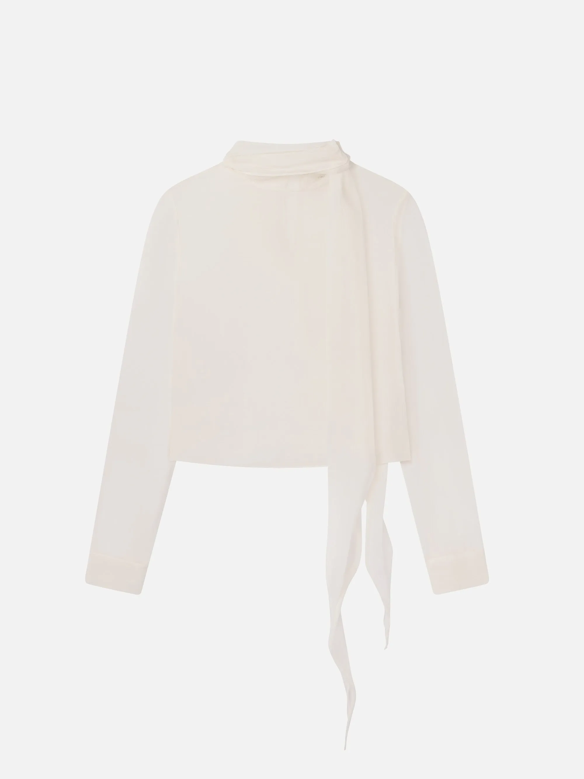 The Wisp Tie Blouse -- Cream sold by Frame Denim