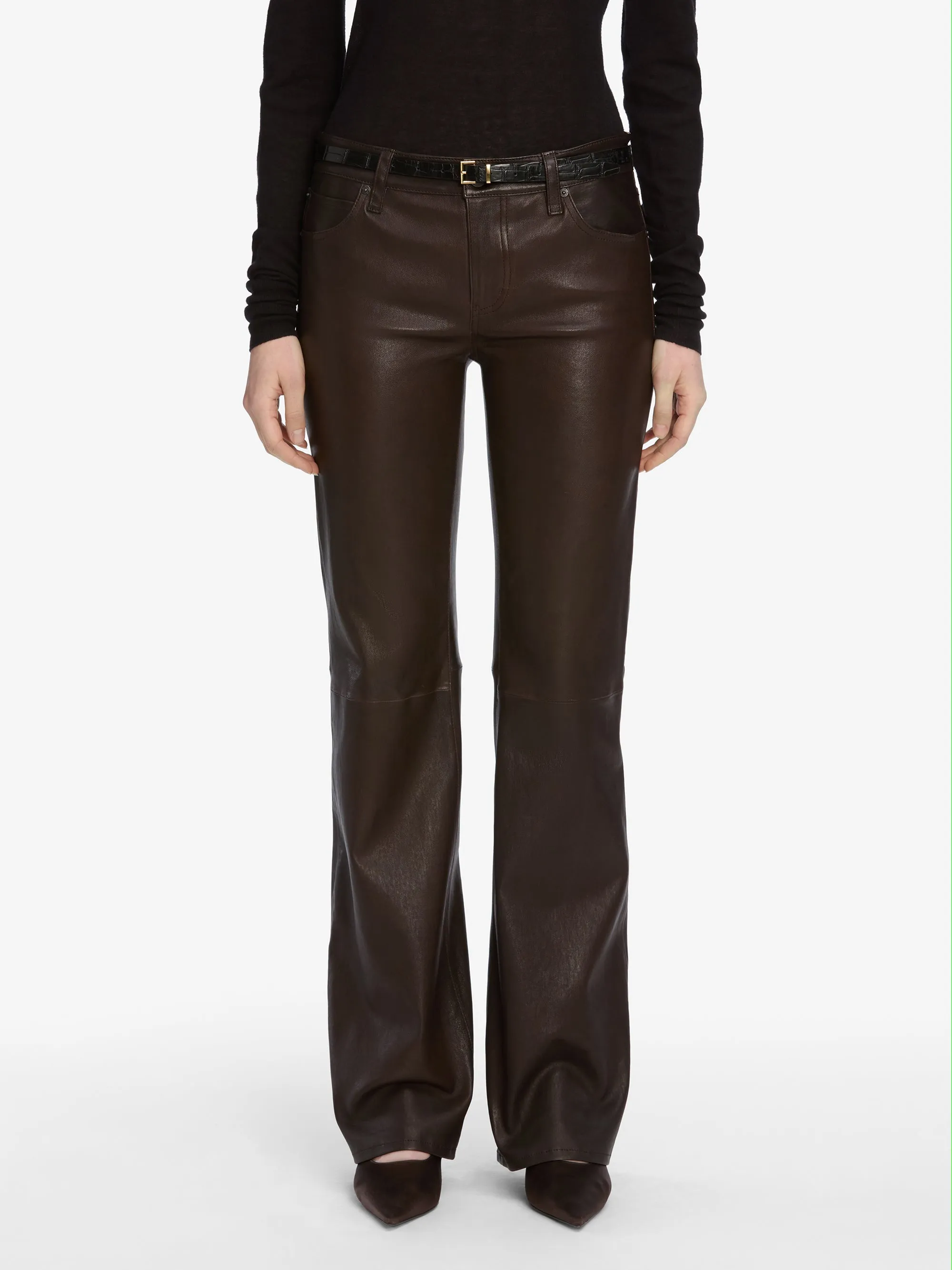 The Leather Rodeo -- Truffle sold by Frame Denim product image thumbnail 3