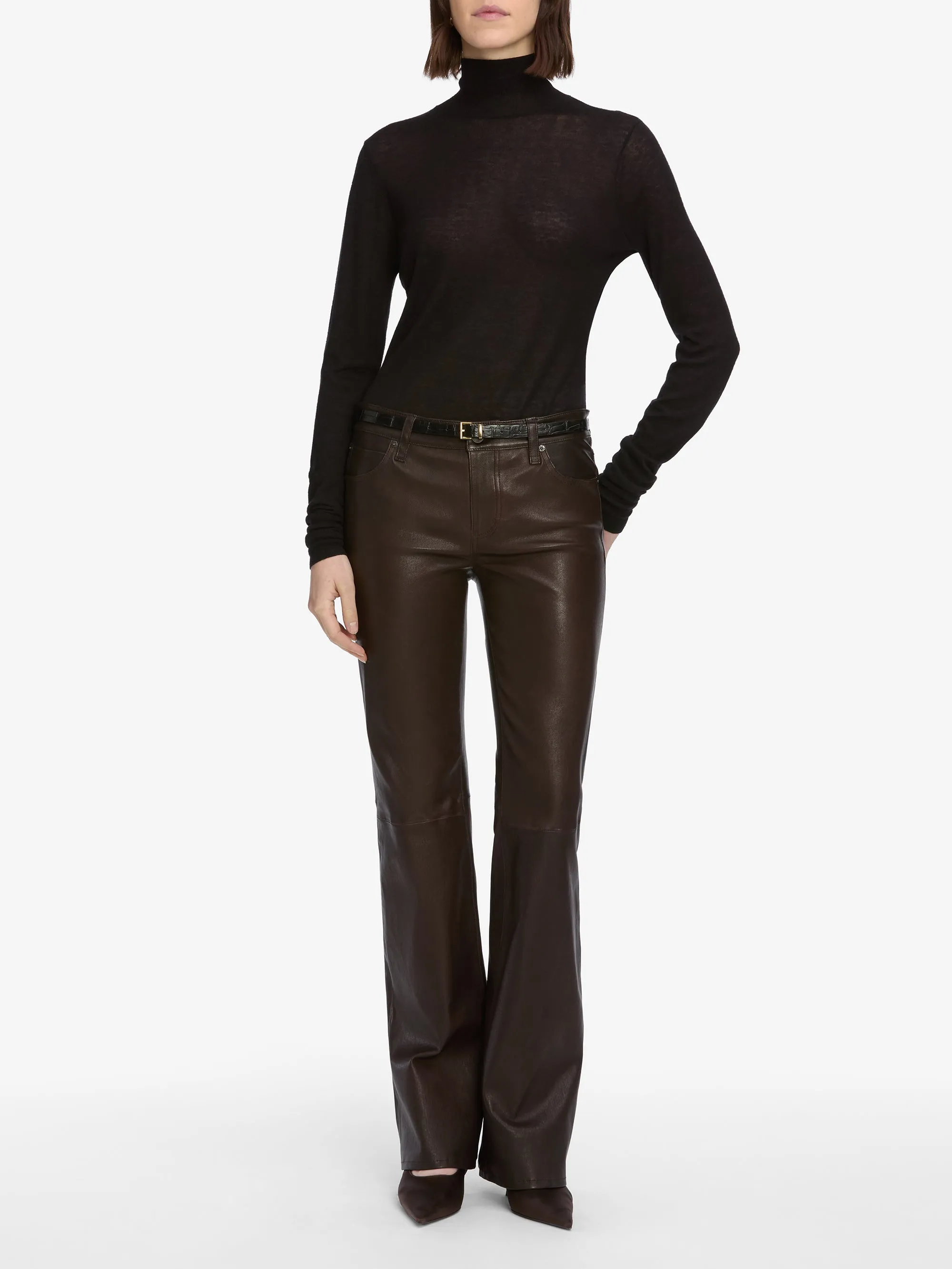 The Leather Rodeo -- Truffle sold by Frame Denim product image thumbnail 2