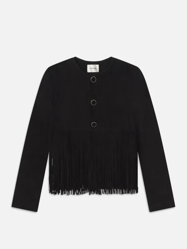 The Saddle Jacket -- Black sold by Frame Denim
