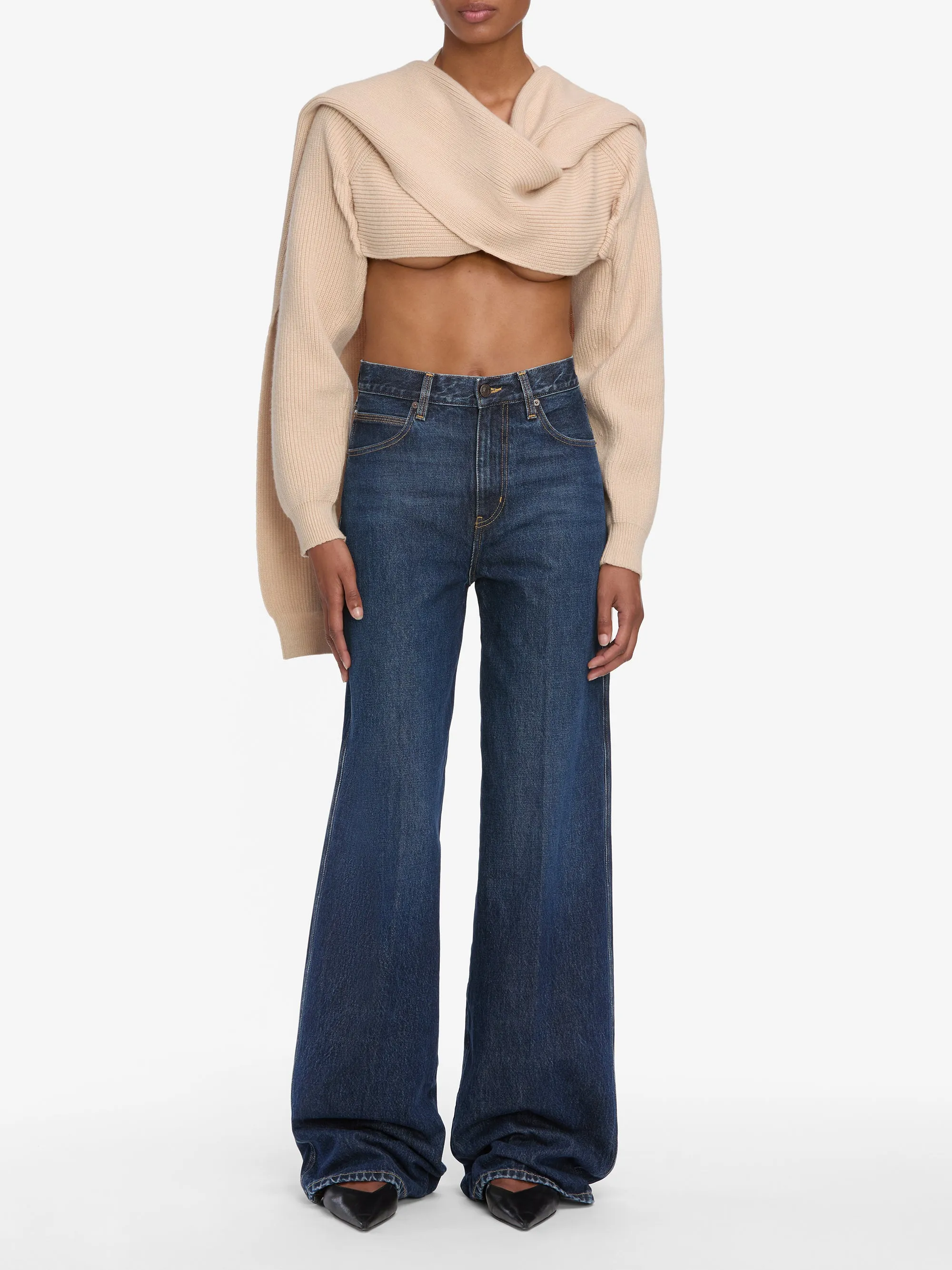 The Scarf Sweater -- Pink Sand sold by Frame Denim product image thumbnail 2