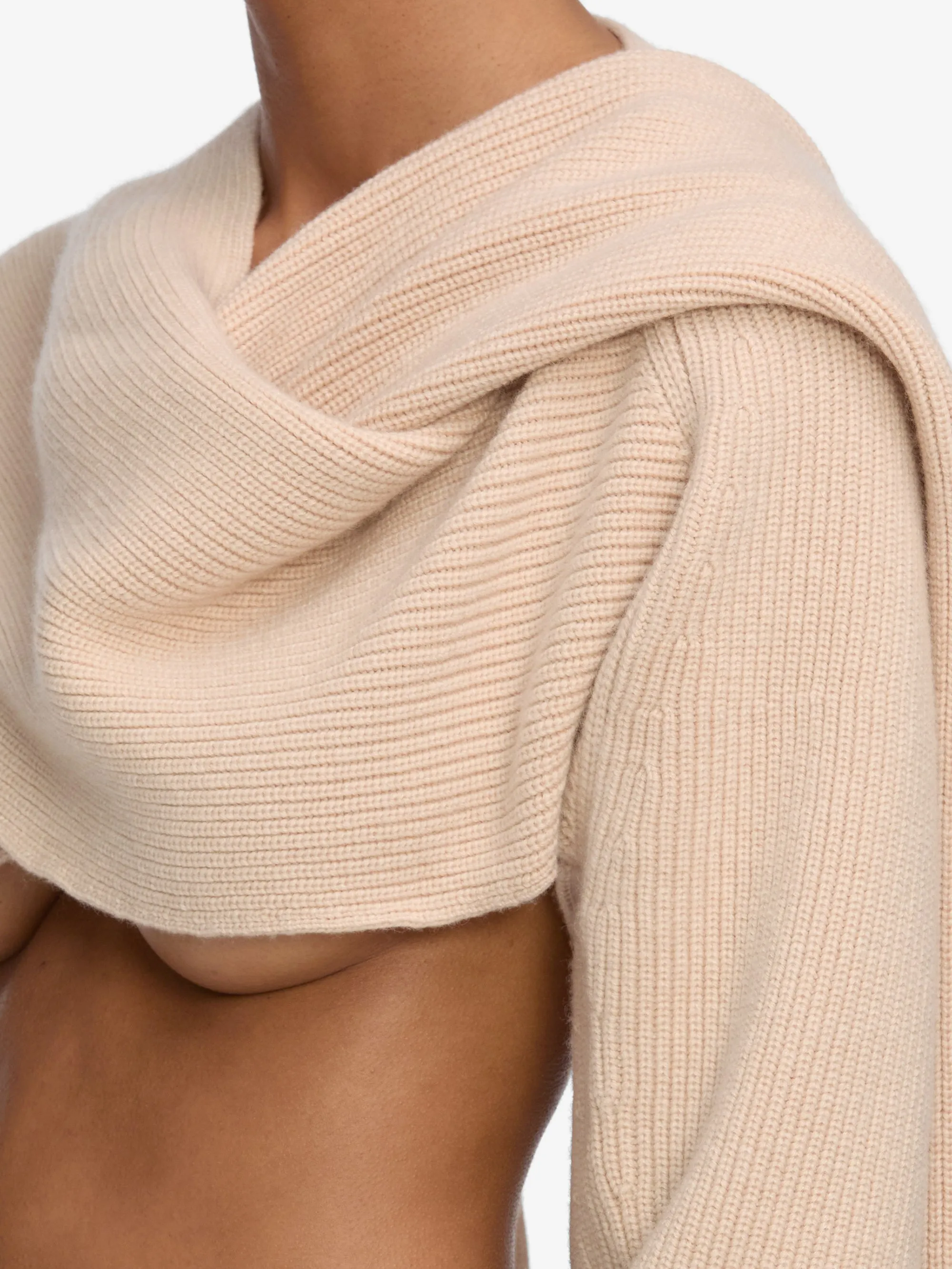 The Scarf Sweater -- Pink Sand sold by Frame Denim product image thumbnail 4