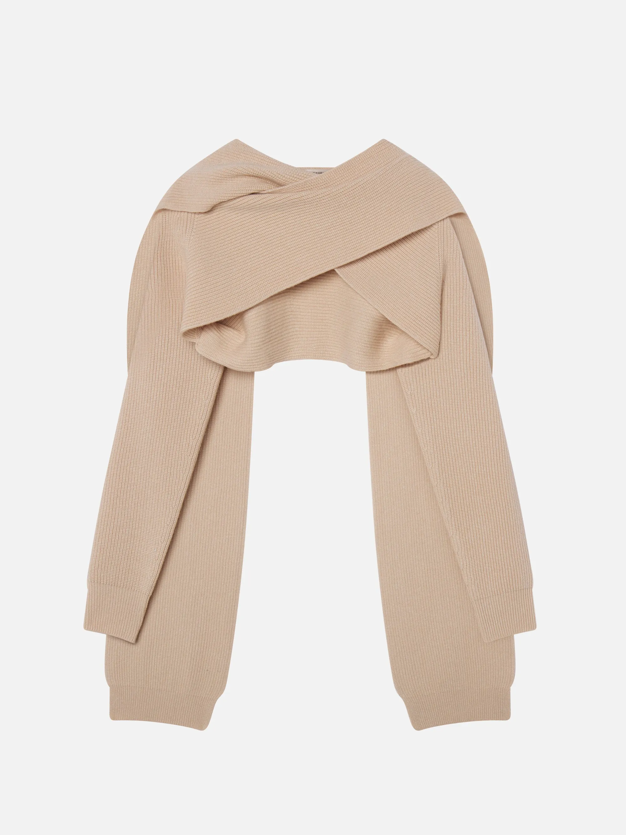 The Scarf Sweater -- Pink Sand sold by Frame Denim