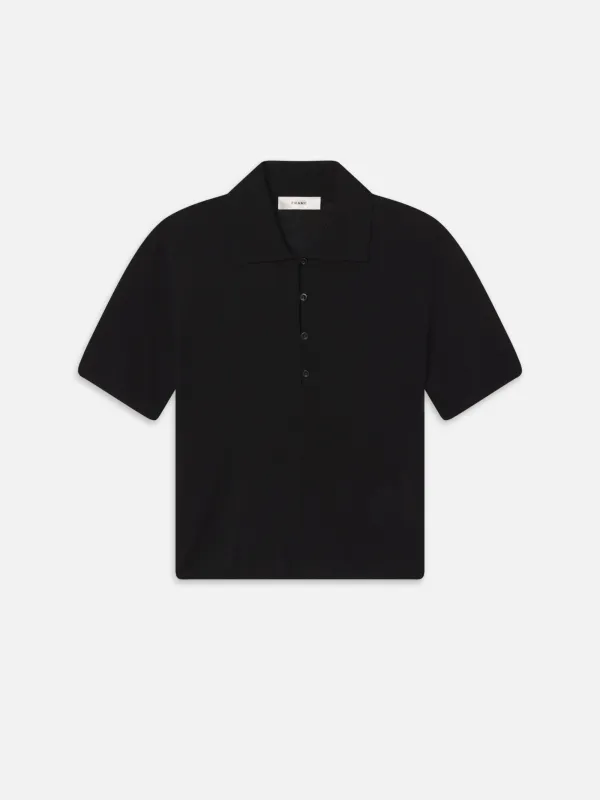 The Smart Polo -- Black sold by Frame Denim