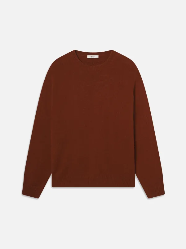 The Cashmere Brushed Sweater -- Rust sold by Frame Denim